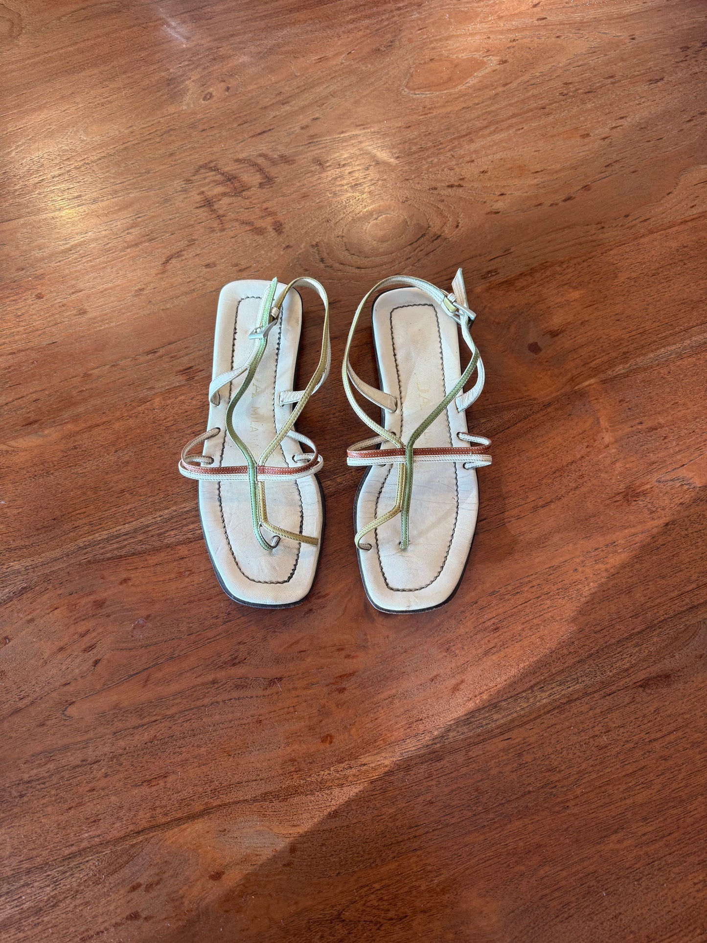 Iconic Prada 1996 Thong Sandals, as worn by Carolyn Bessette Kennedy, 37