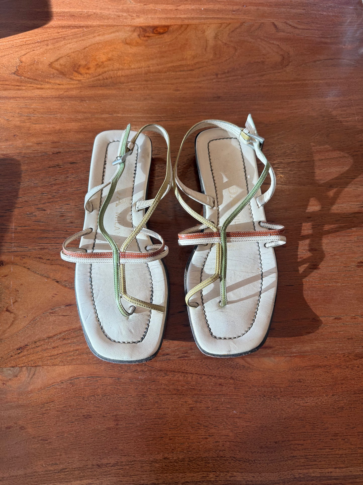 Iconic Prada 1996 Thong Sandals, as worn by Carolyn Bessette Kennedy, 37