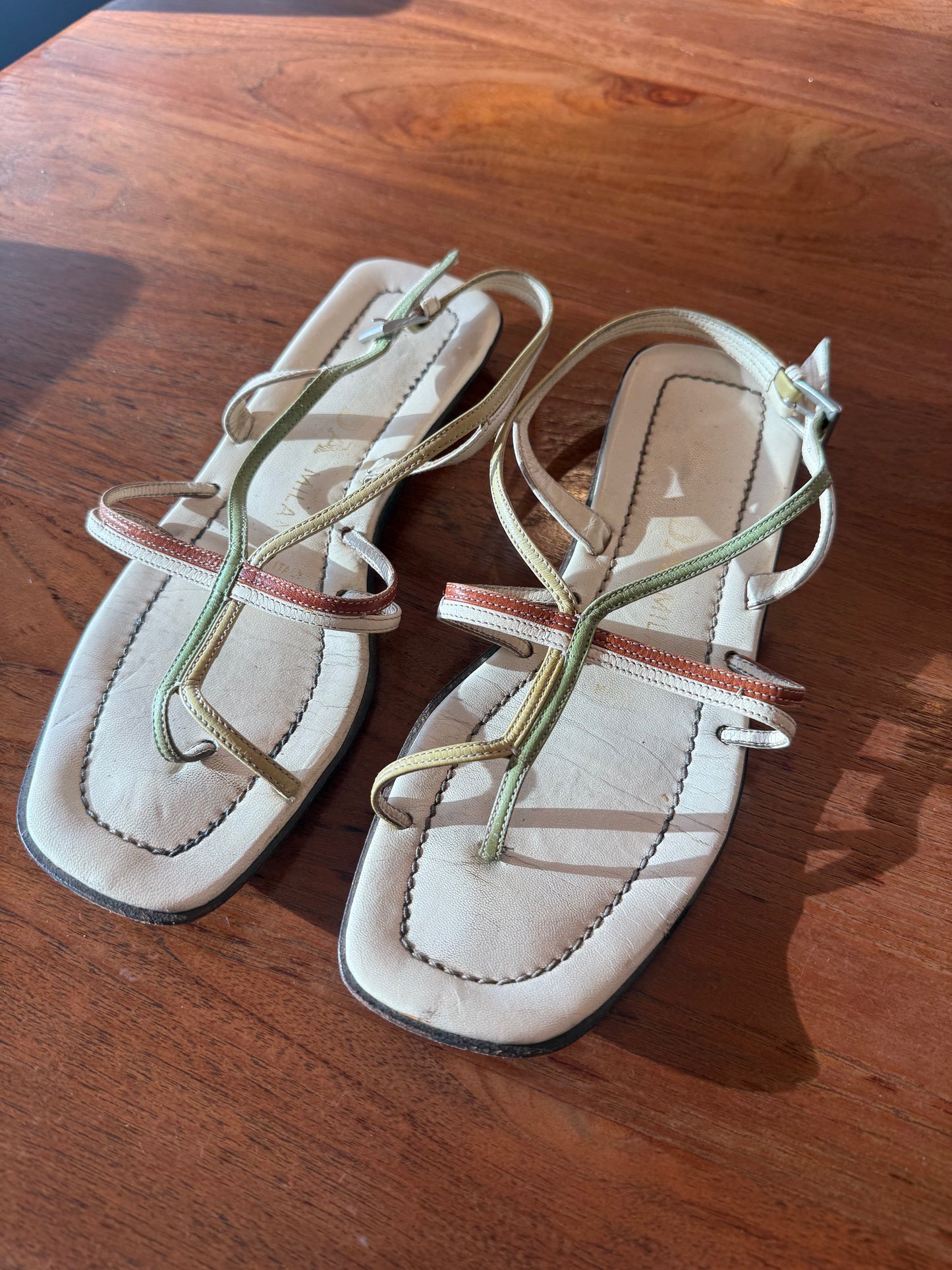 Iconic Prada 1996 Thong Sandals, as worn by Carolyn Bessette Kennedy, 37