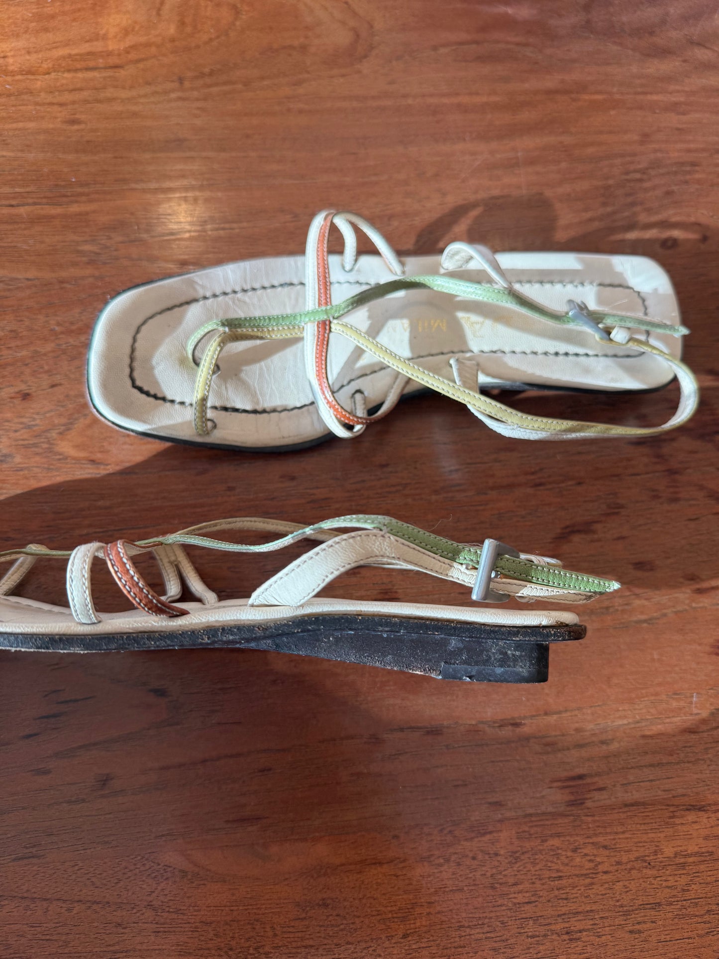 Iconic Prada 1996 Thong Sandals, as worn by Carolyn Bessette Kennedy, 37