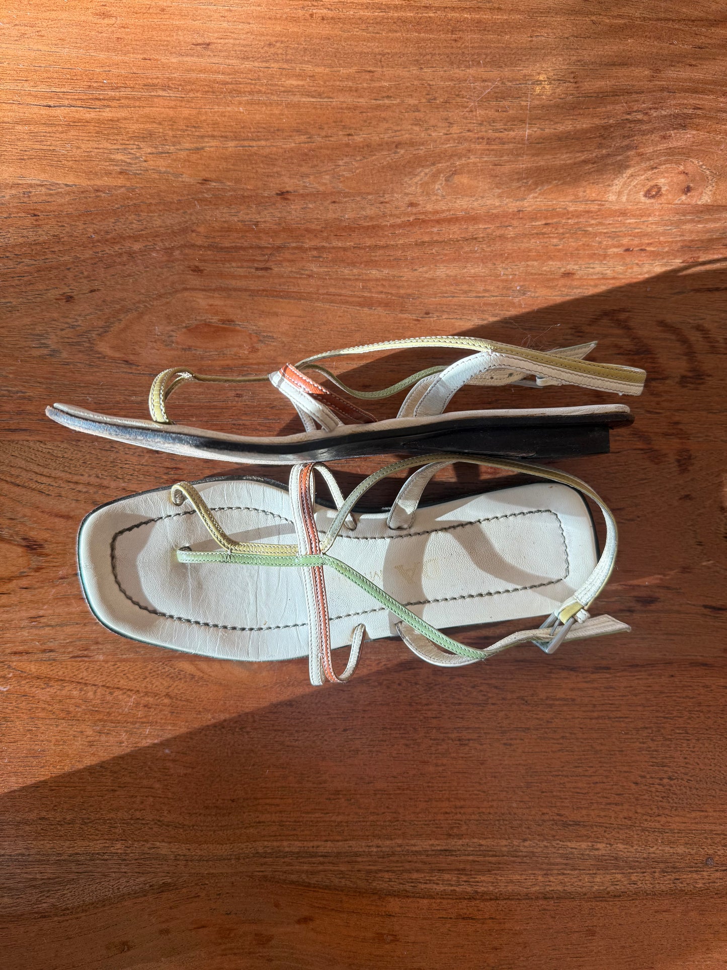 Iconic Prada 1996 Thong Sandals, as worn by Carolyn Bessette Kennedy, 37