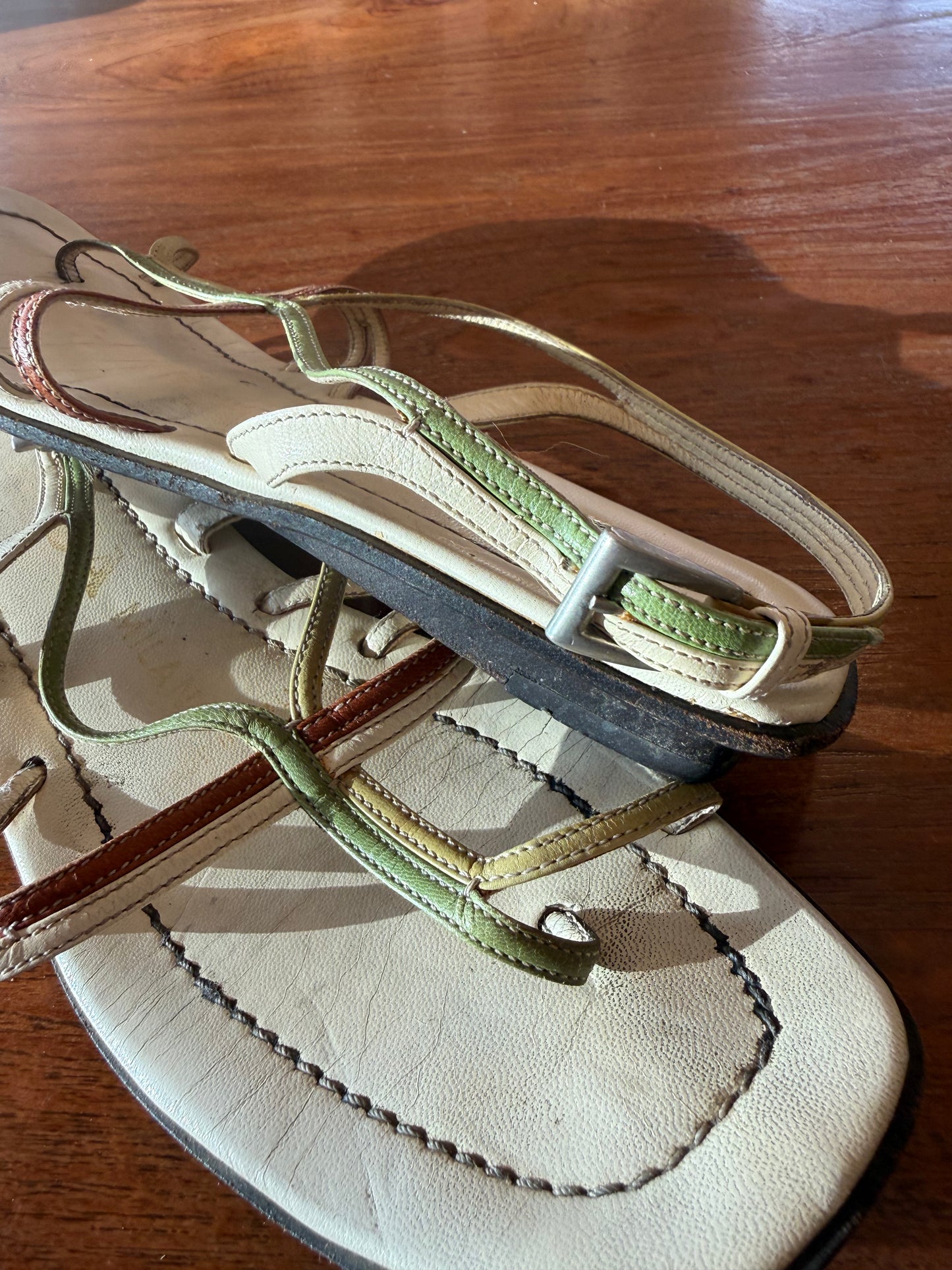 Iconic Prada 1996 Thong Sandals, as worn by Carolyn Bessette Kennedy, 37