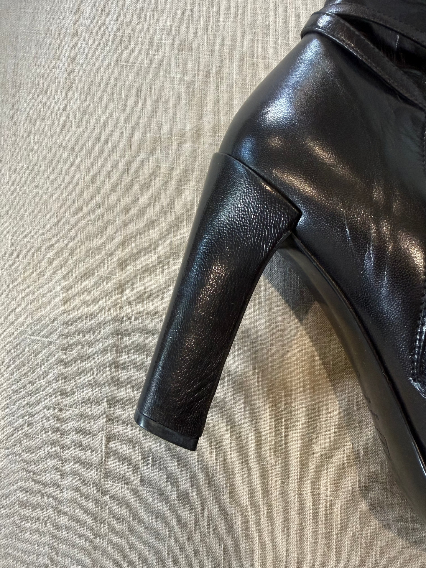 Jil Sander Vintage Buckle Heeled Black Boots, 41