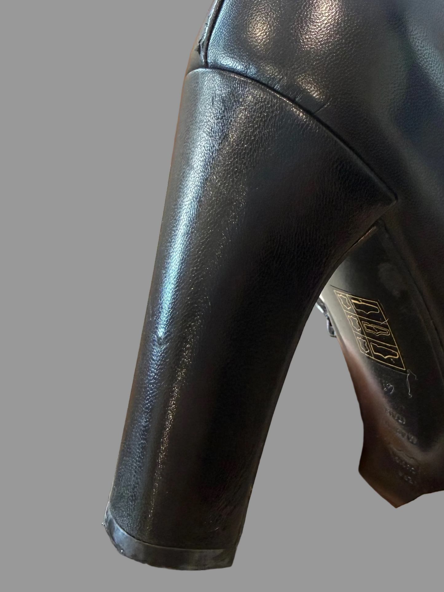 Jil Sander Vintage Buckle Heeled Black Boots, 41