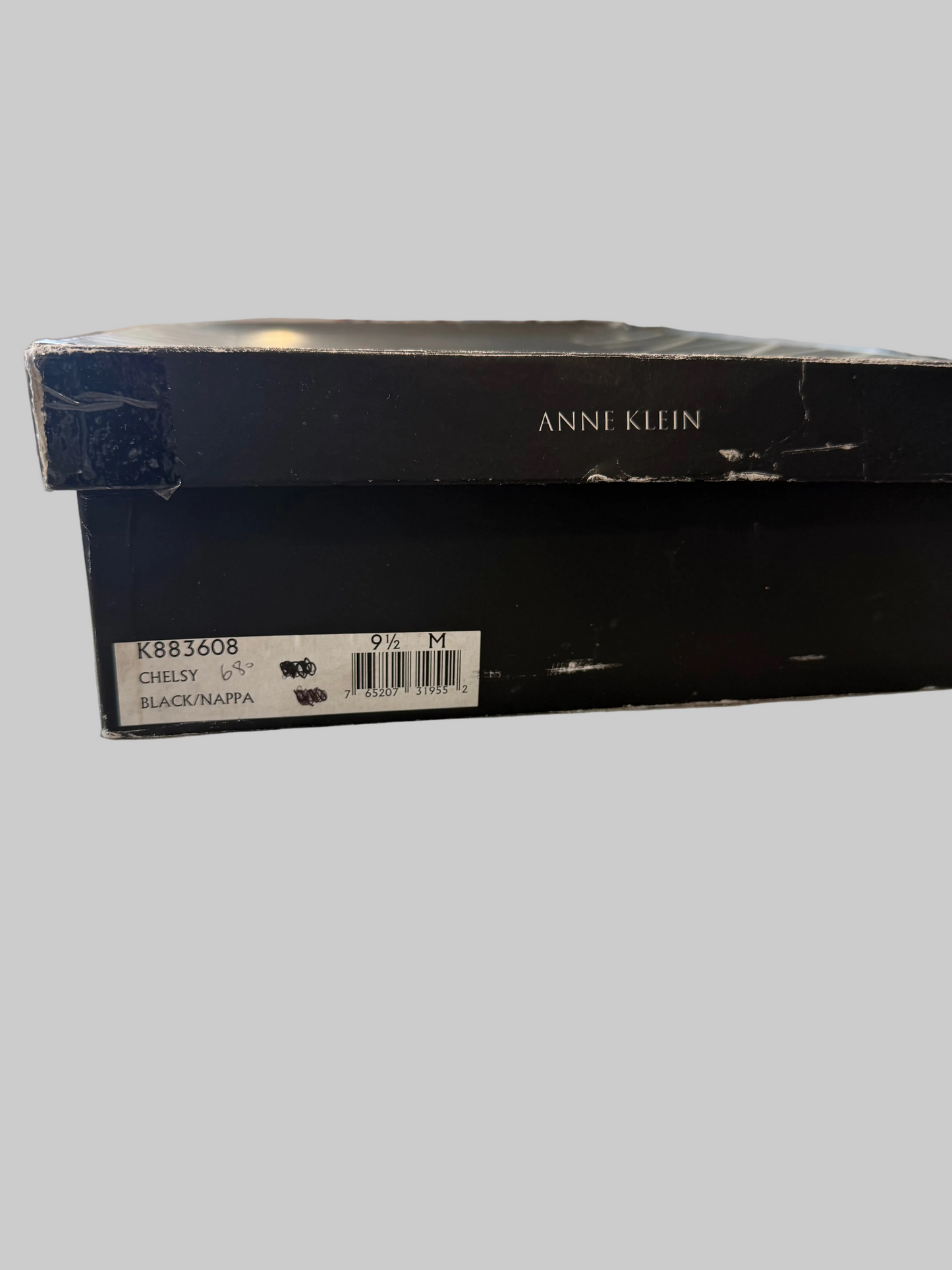 Deadstock 1990s Anne Klein Black Leather Heeled Bioots, 39.5