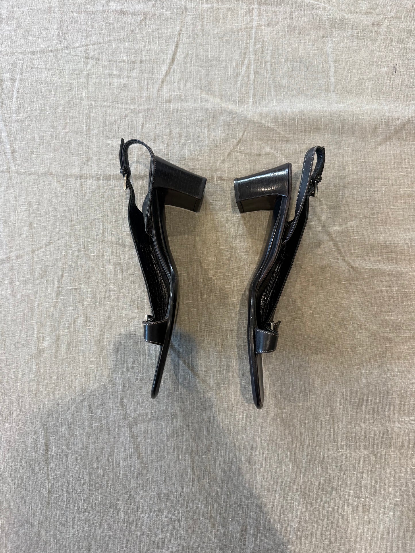 Prada 1990s Heeled Sandals, 39