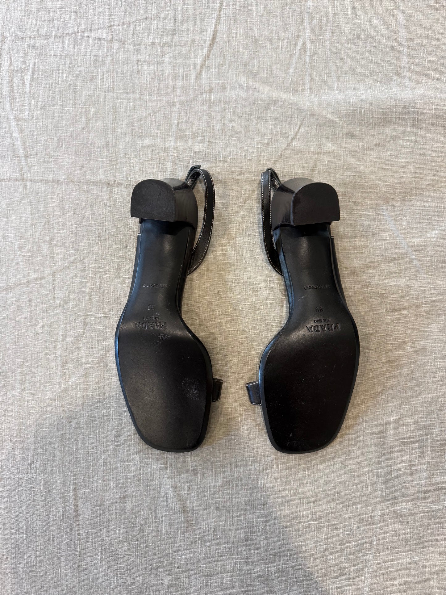 Prada 1990s Heeled Sandals, 39
