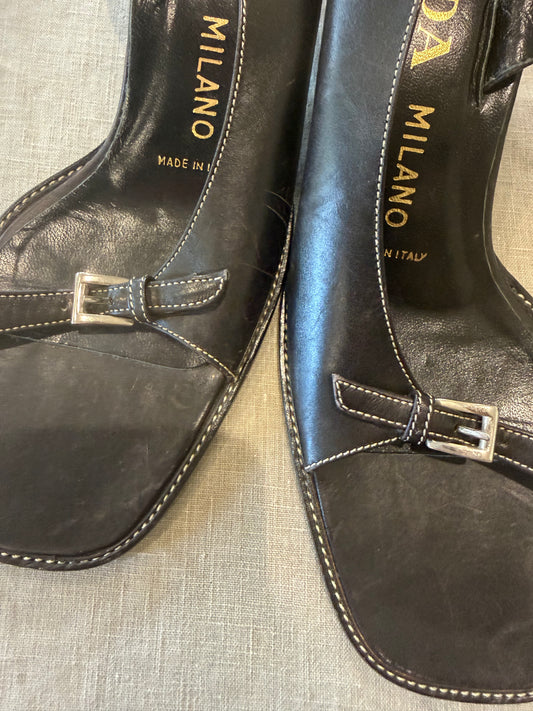 Prada 1990s Heeled Sandals, 39