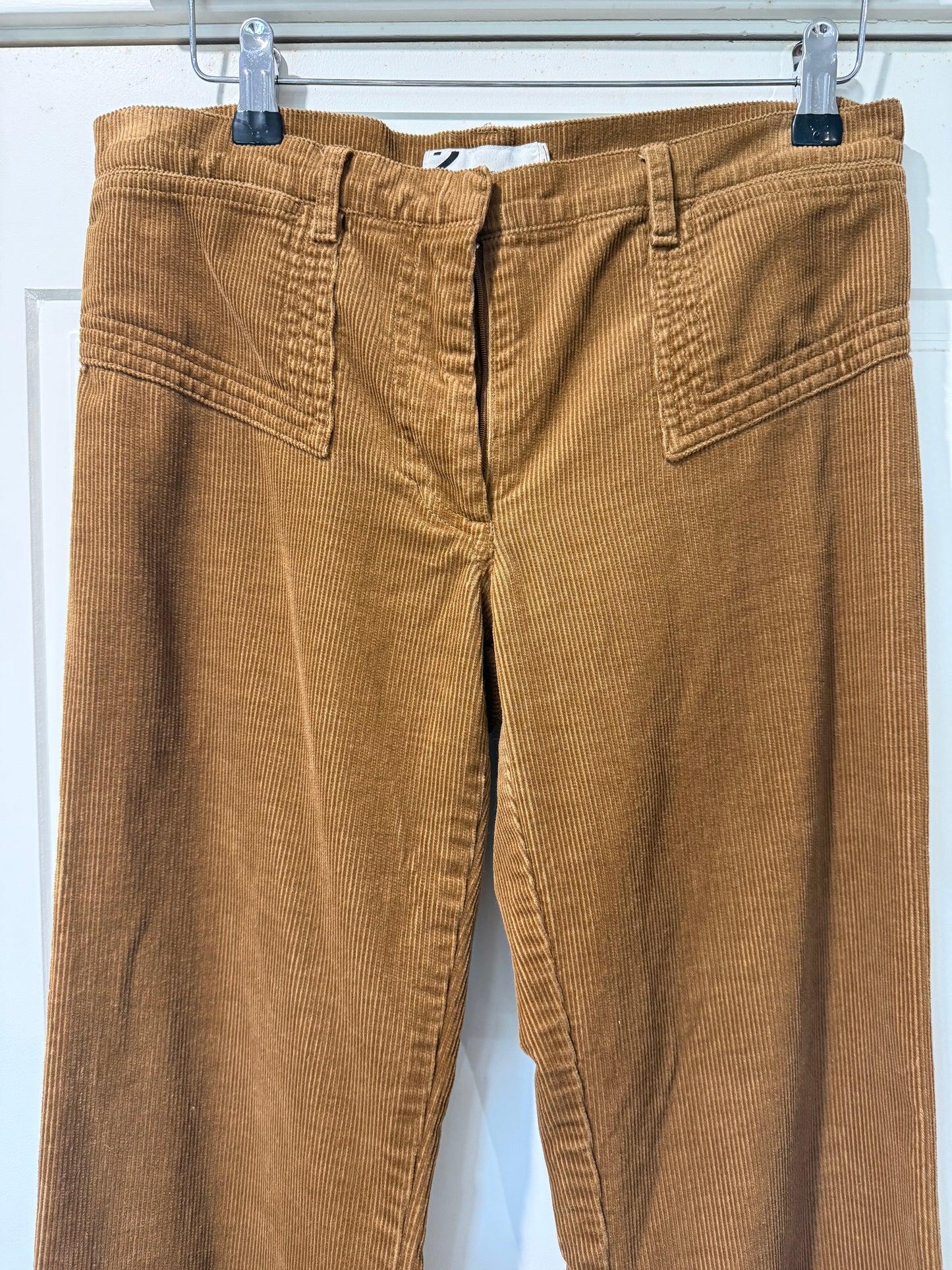 Rare Katayone Adeli Corduroy Brown Flare Pants, 6 US