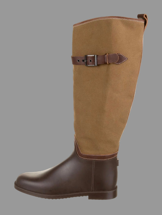 Chloe Rubber and Canvas Hunting Boots, 41