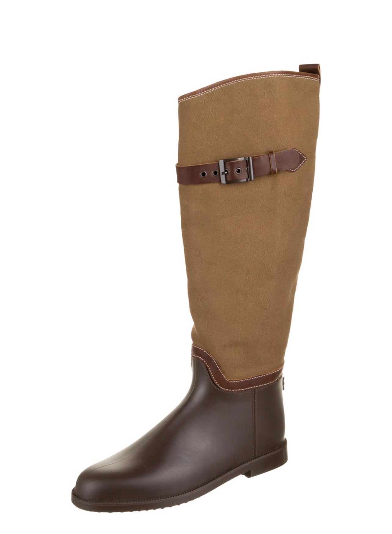 Chloe Rubber and Canvas Hunting Boots, 41