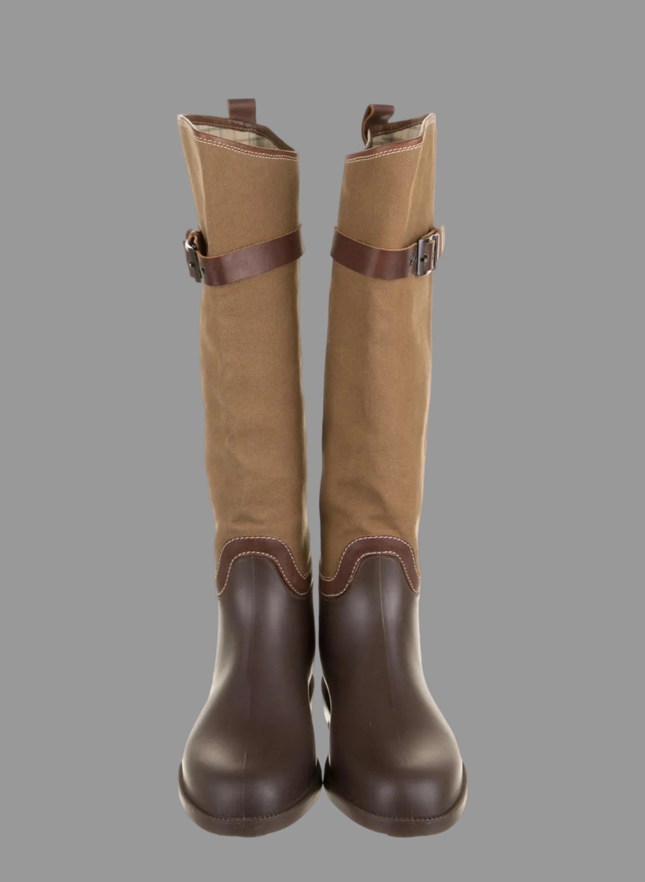 Chloe Rubber and Canvas Hunting Boots, 41