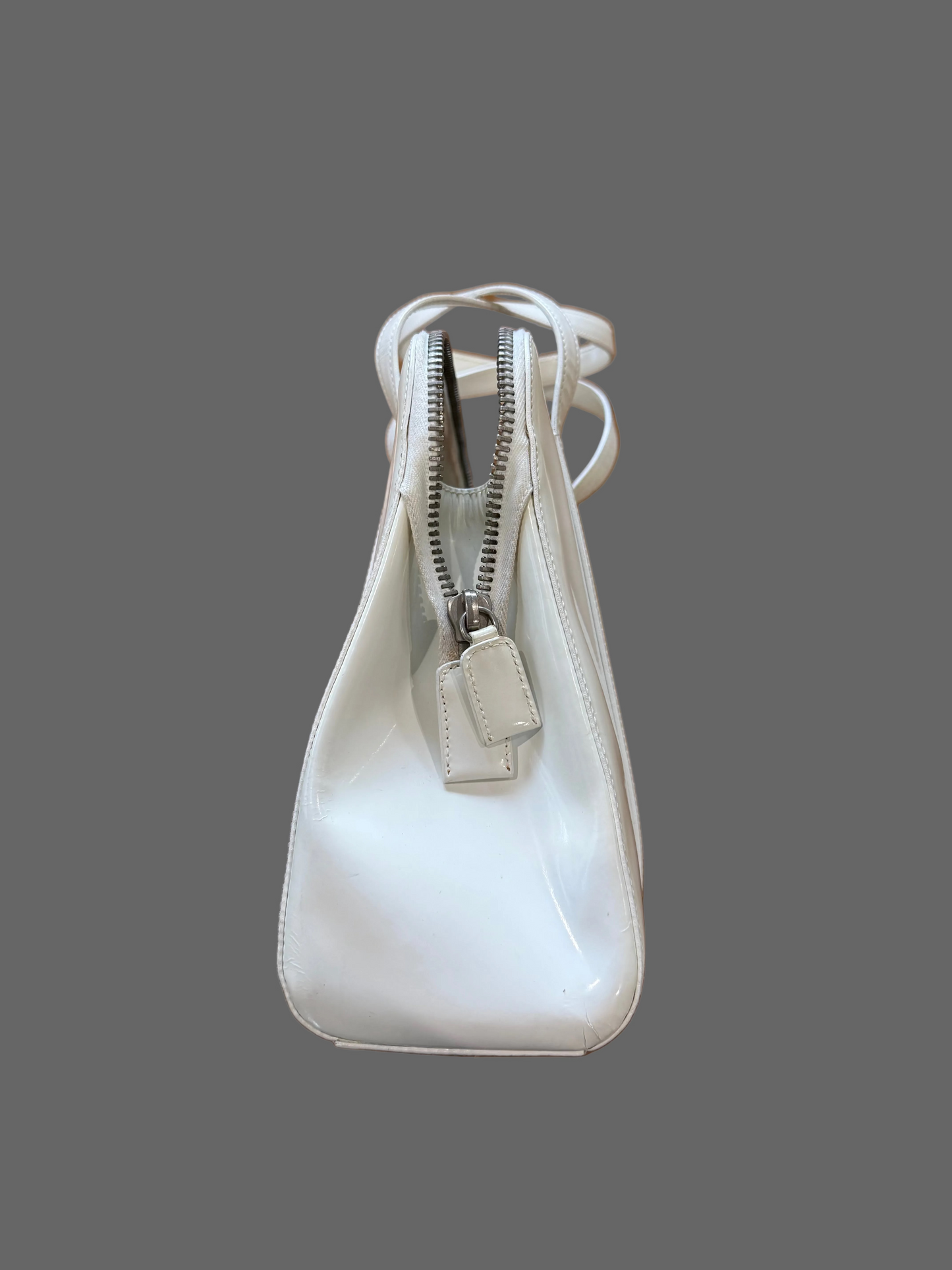 Vintage Prada White Spazzalato Bag, 1995