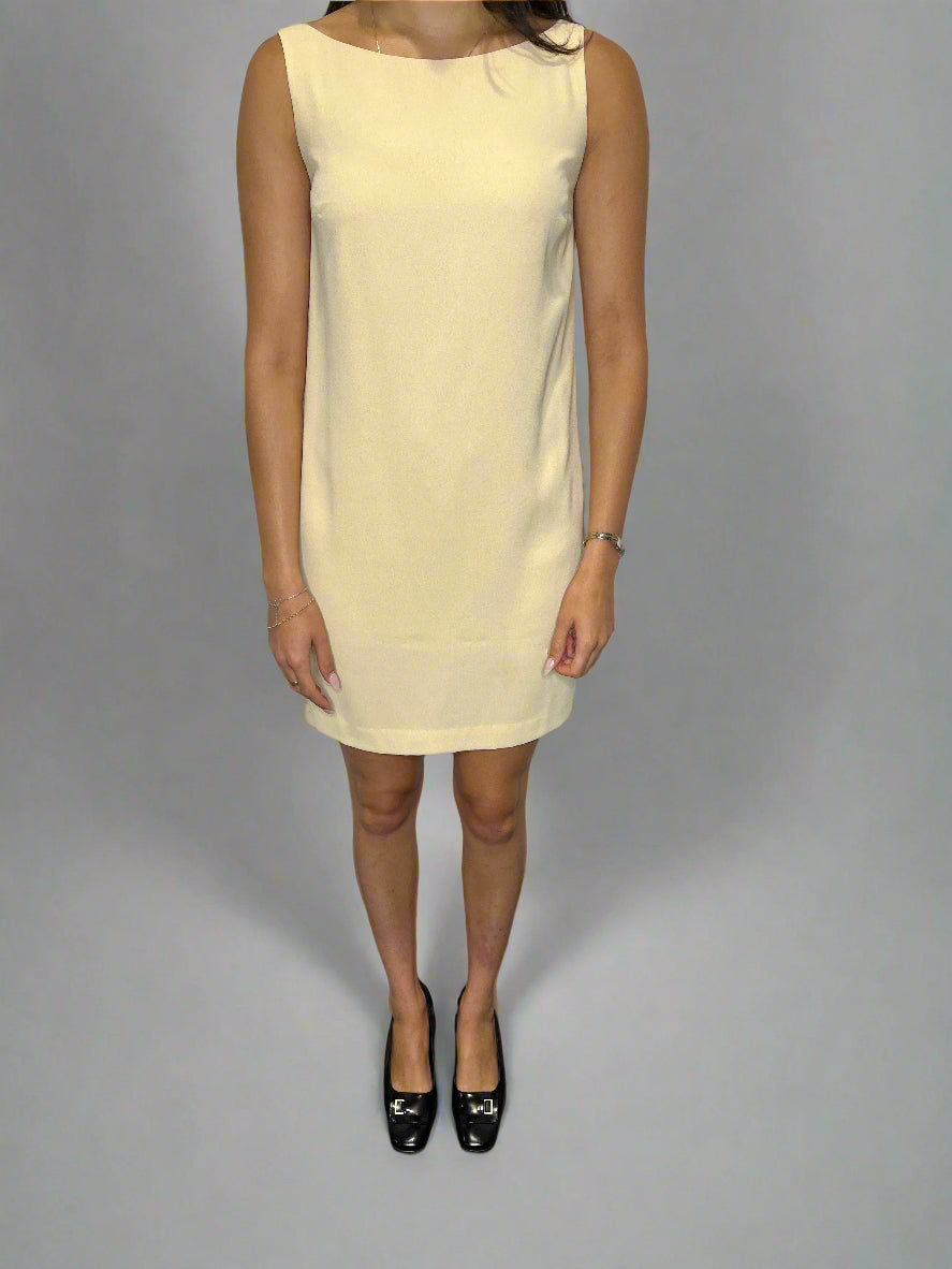 Anne Klein Cream Shift Dress, 1990s