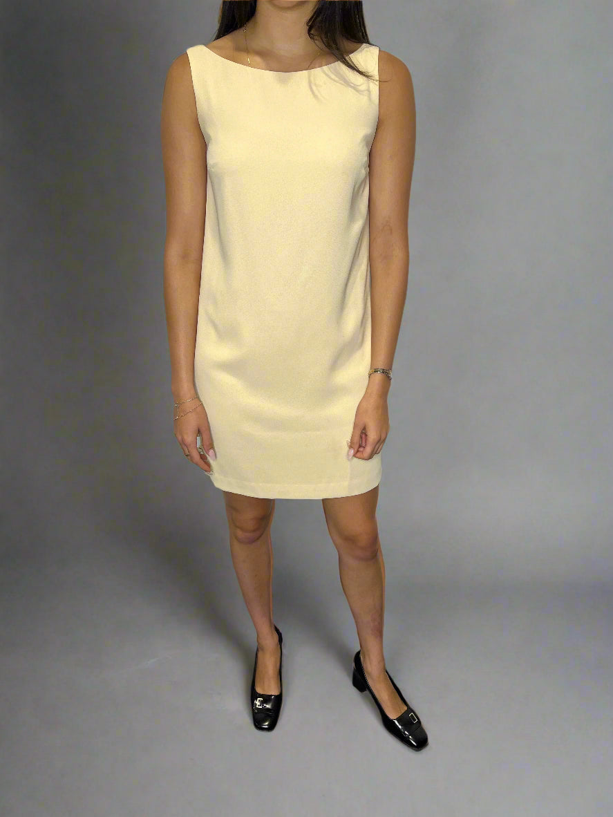 Anne Klein Cream Shift Dress, 1990s