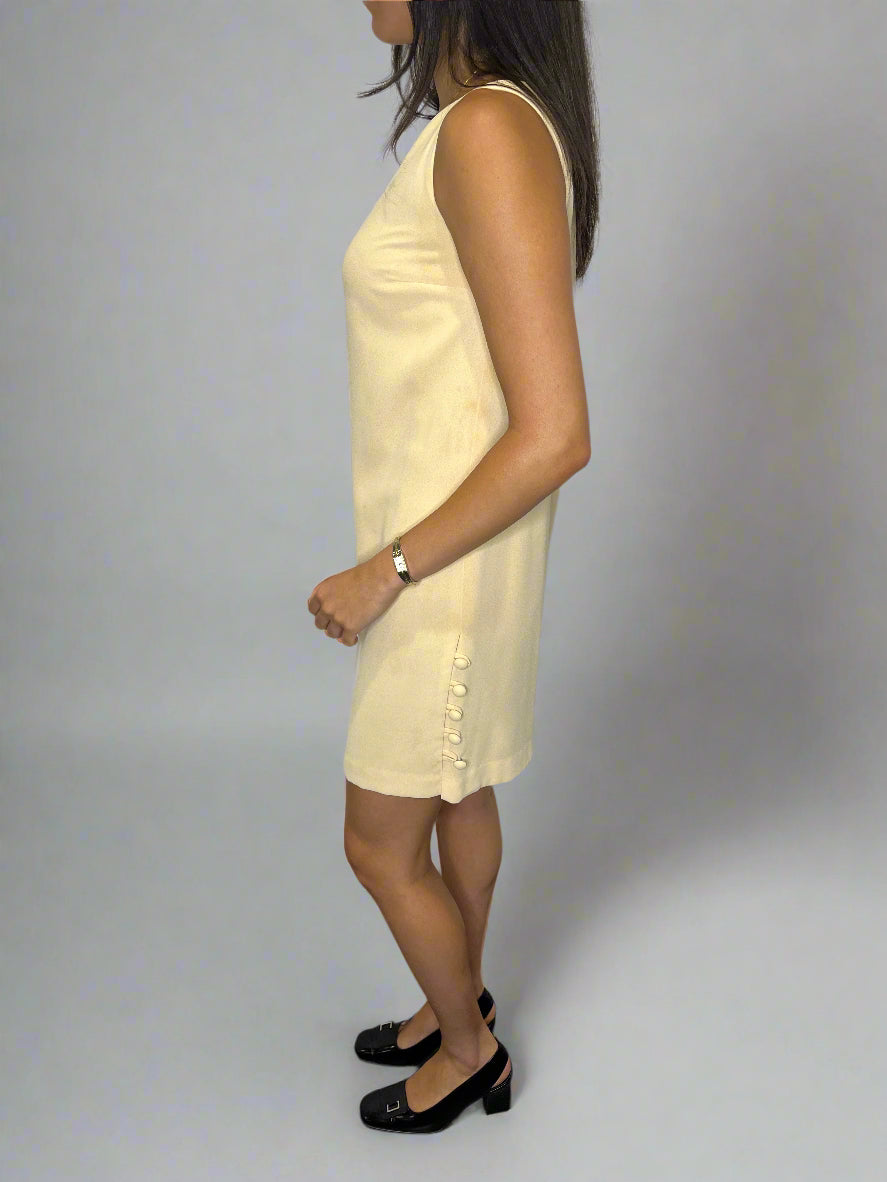 Anne Klein Cream Shift Dress, 1990s