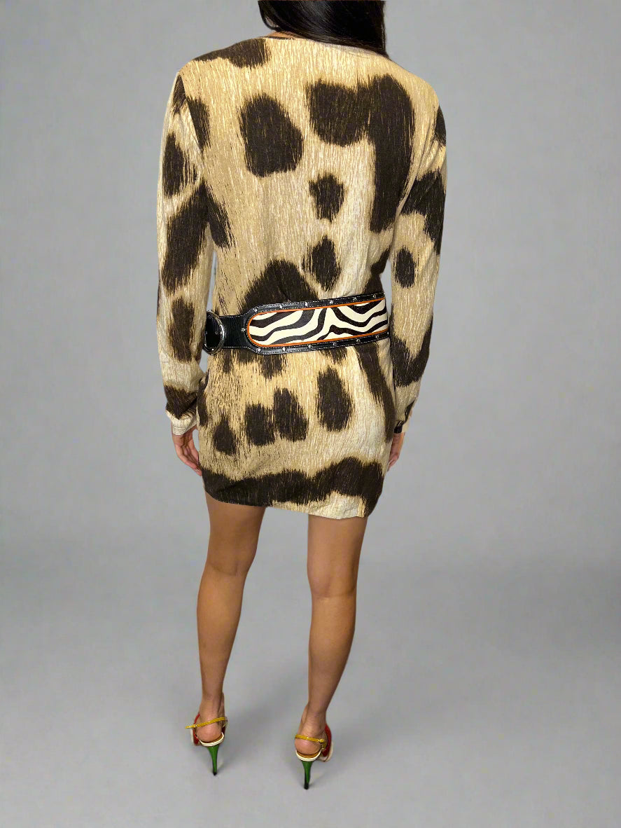 Vintage Blumarine Animal Print Cardigan, S-M