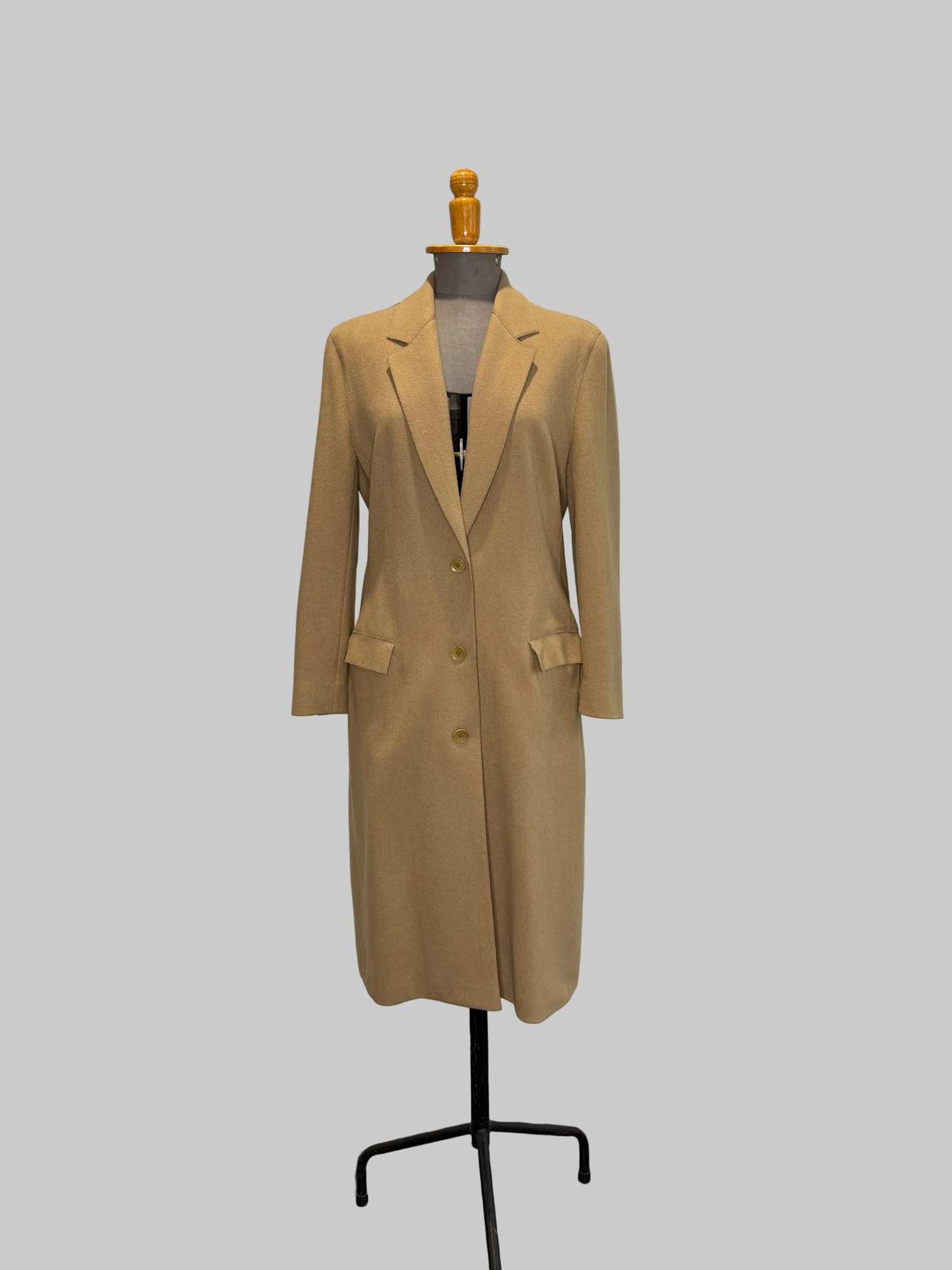Calvin Klein Collection 1994 FW Camel Coat, 6 US