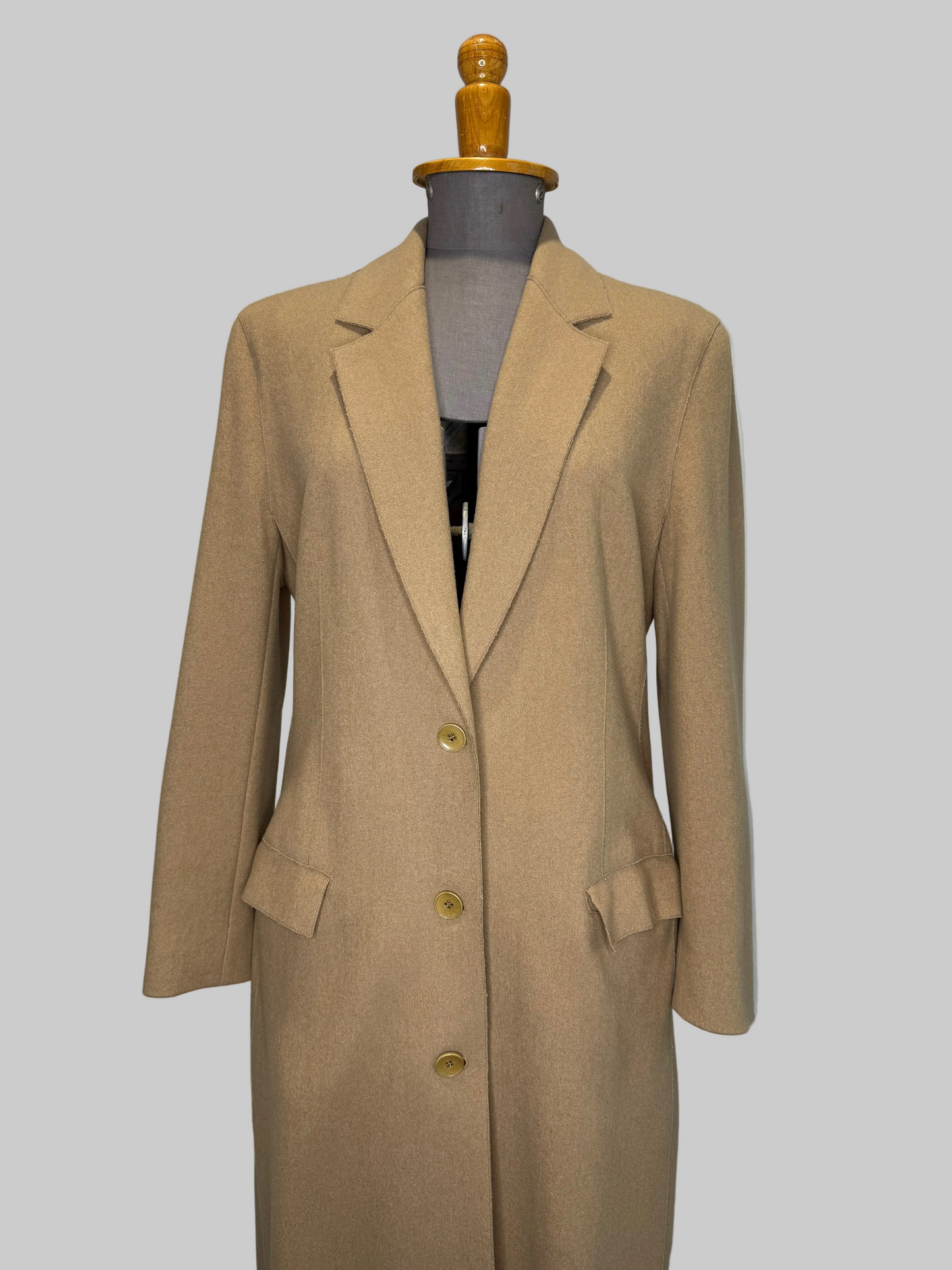 Calvin Klein Collection 1994 FW Camel Coat, 6 US