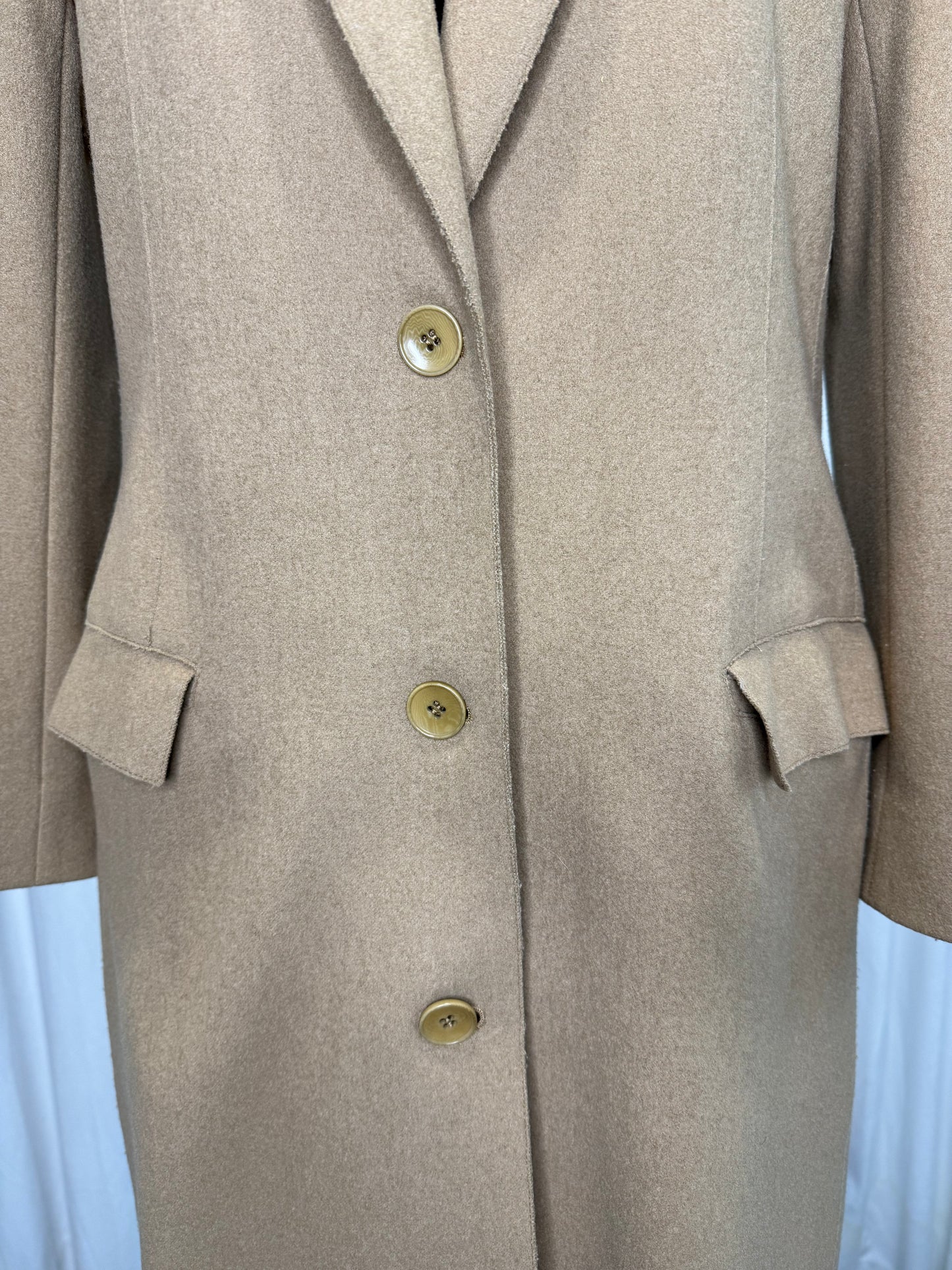 Calvin Klein Collection 1994 FW Camel Coat, 6 US