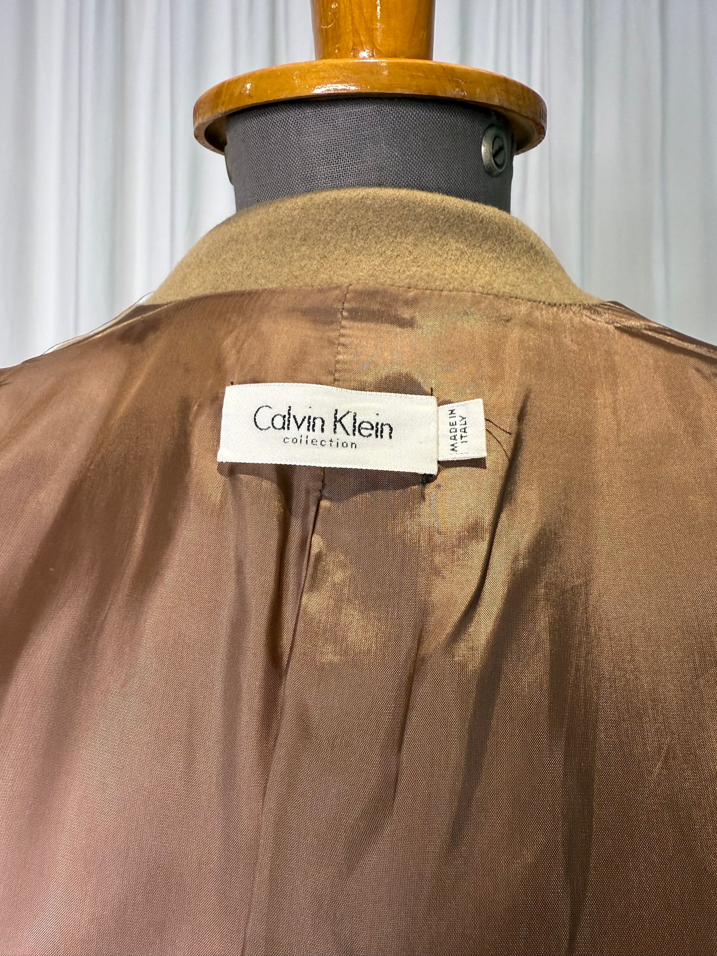 Calvin Klein Collection 1994 FW Camel Coat, 6 US