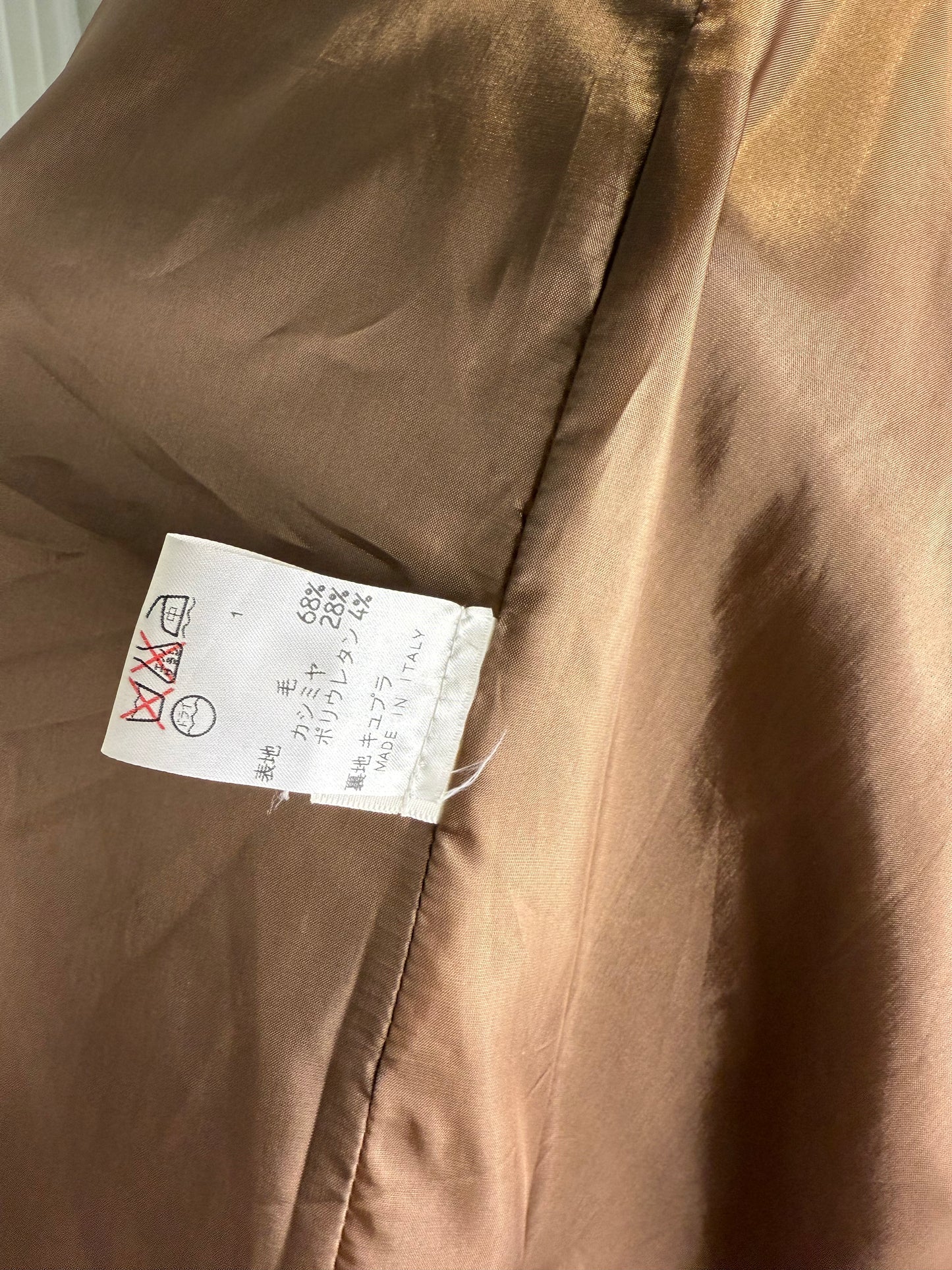 Calvin Klein Collection 1994 FW Camel Coat, 6 US