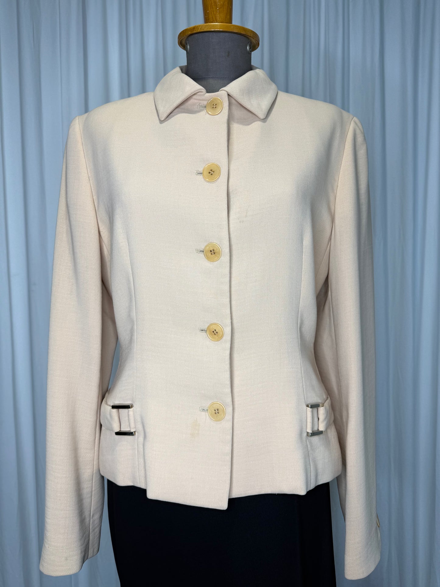 Calvin Klein Collection 1996 SS 100% Wool Tan Blazer