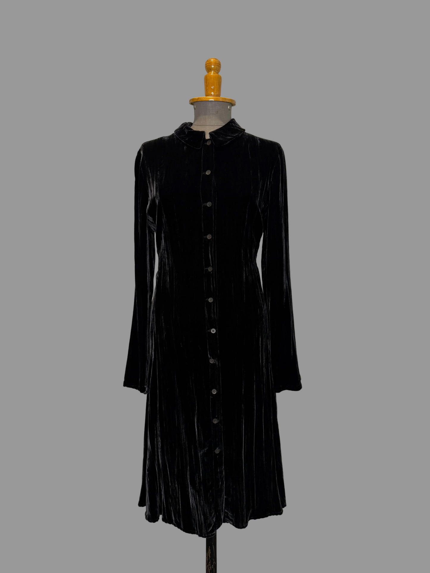 Calvin Klein Collection Late 1994 Rayon/Silk Black Dress