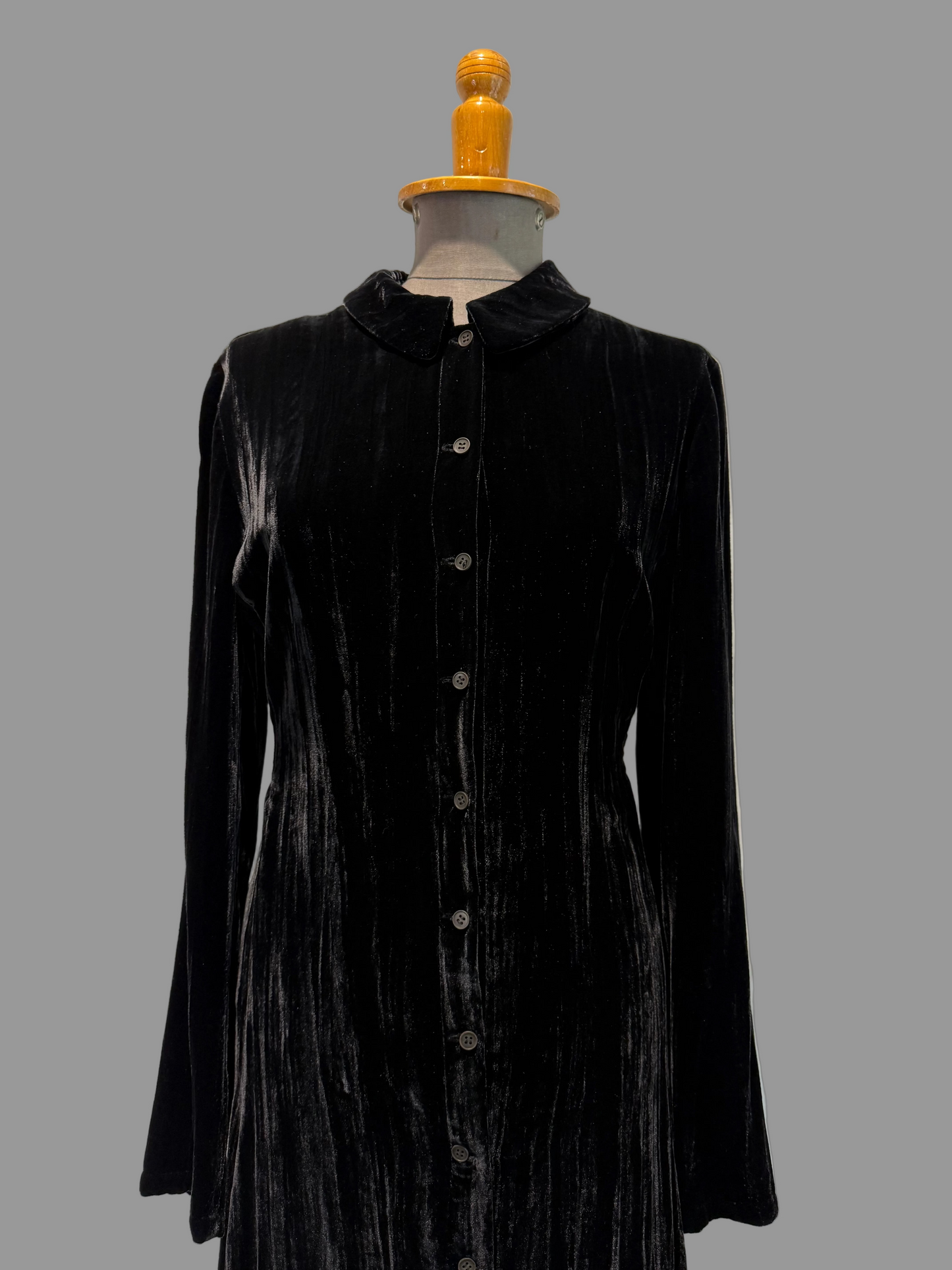 Calvin Klein Collection Late 1994 Rayon/Silk Black Dress