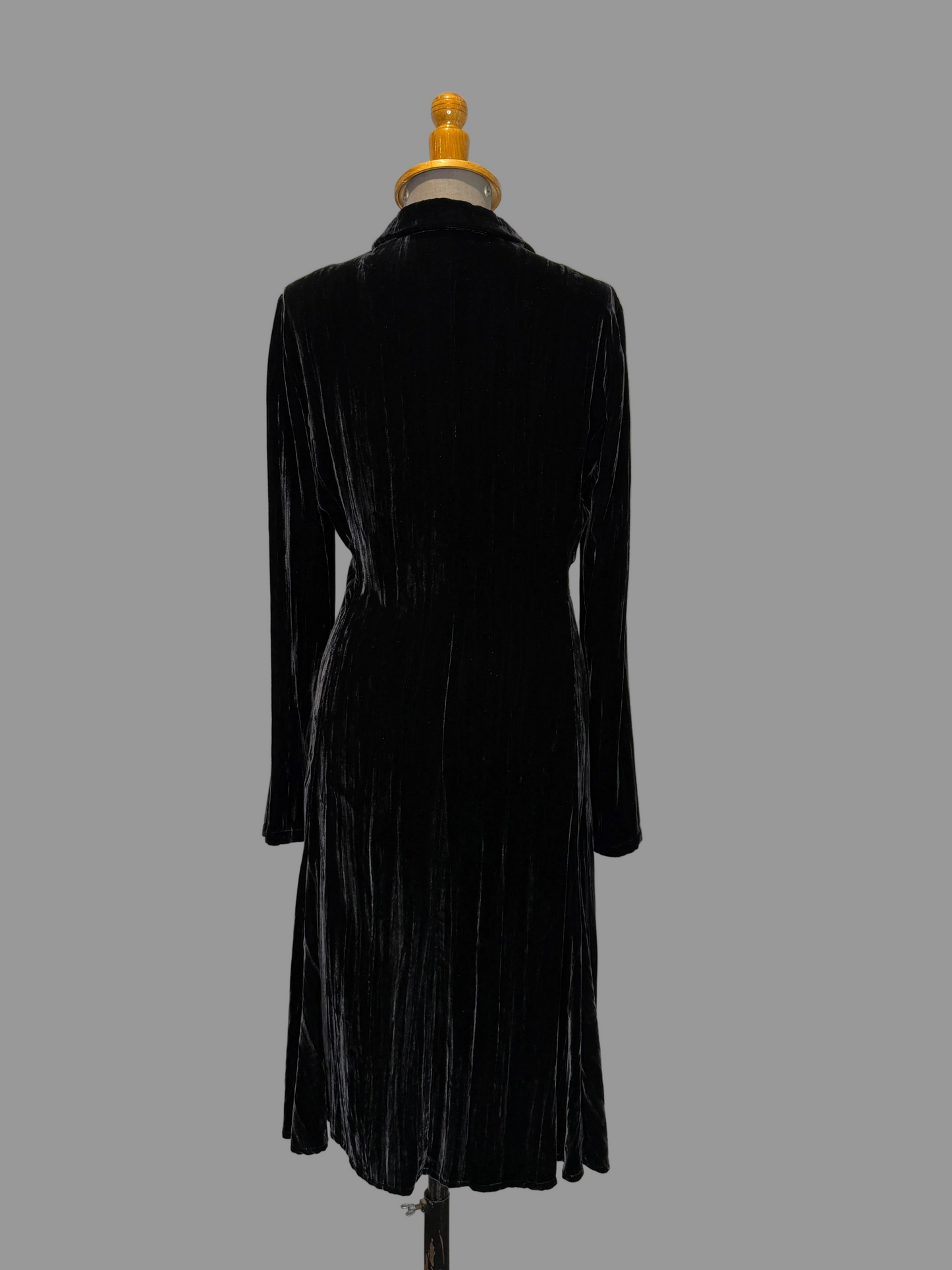 Calvin Klein Collection Late 1994 Rayon/Silk Black Dress