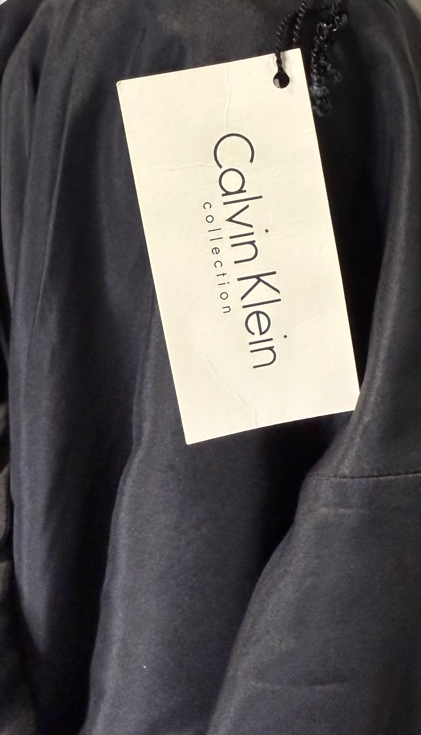 Calvin Klein Collection Silk Black Backless Dress