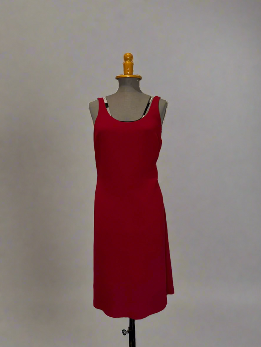 Calvin Klein Collection Red Silk Slip Dress