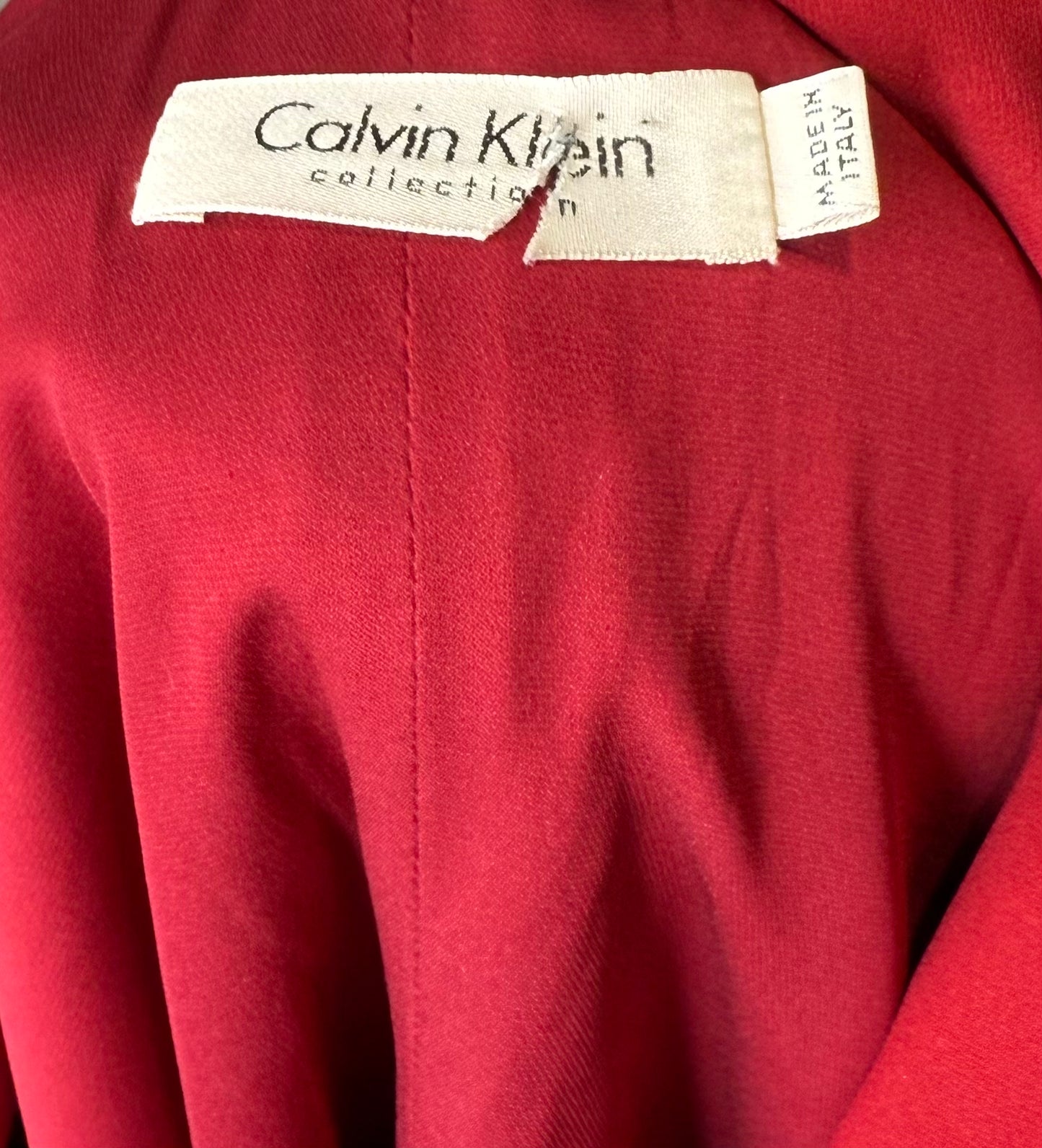 Calvin Klein Collection Red Silk Slip Dress