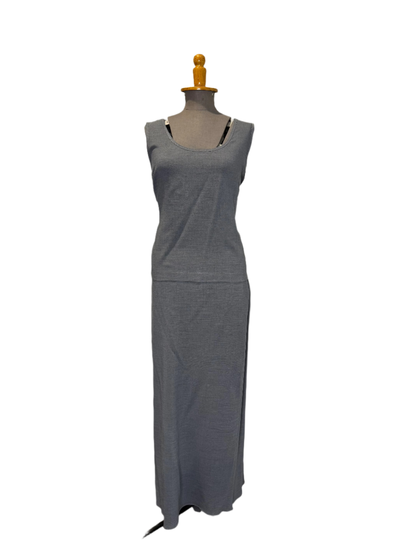 Calvin Klein Collection Grey 2 Piece Skirt & Top Set, c. 1998