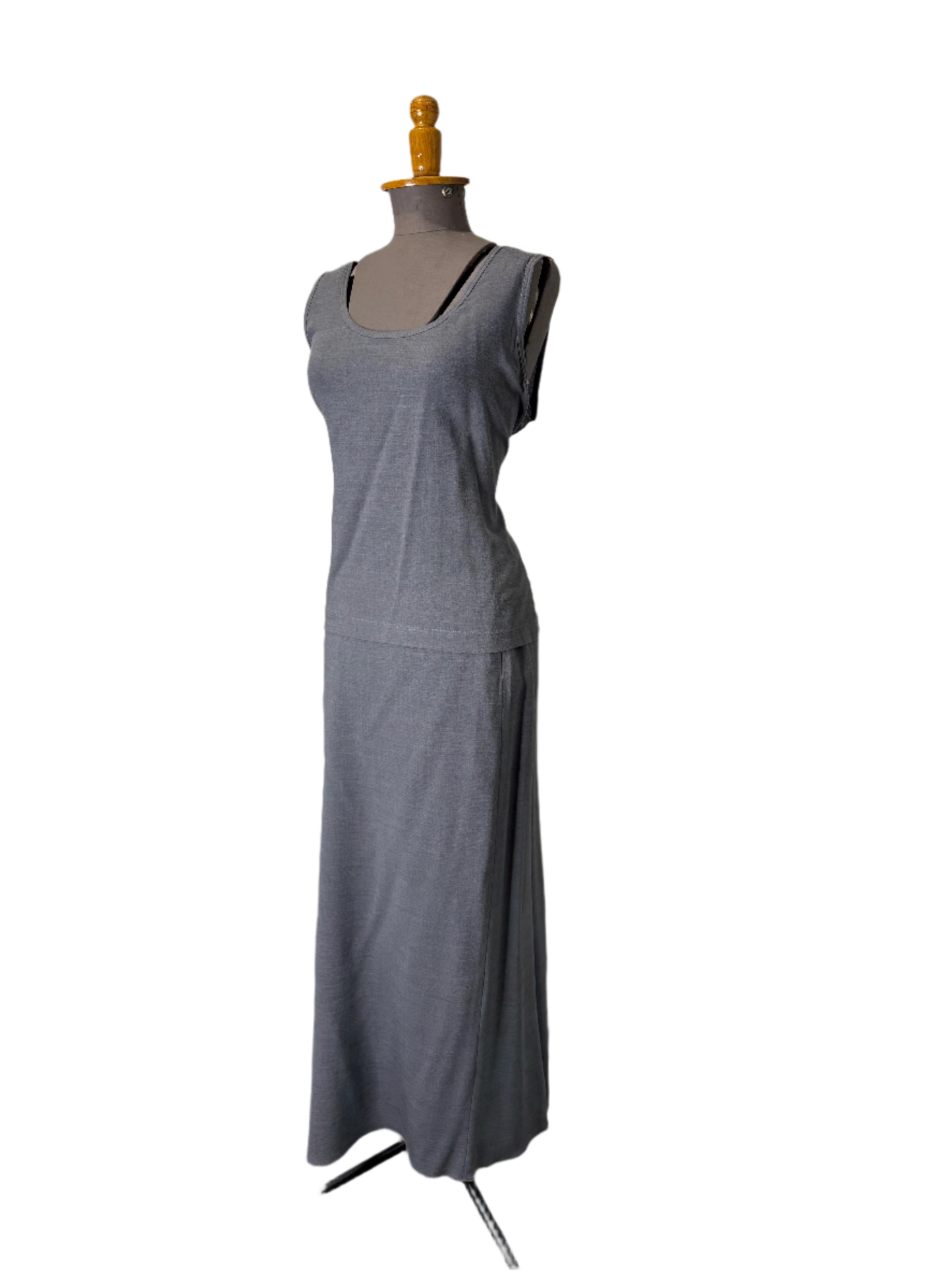 Calvin Klein Collection Grey 2 Piece Skirt & Top Set, c. 1998