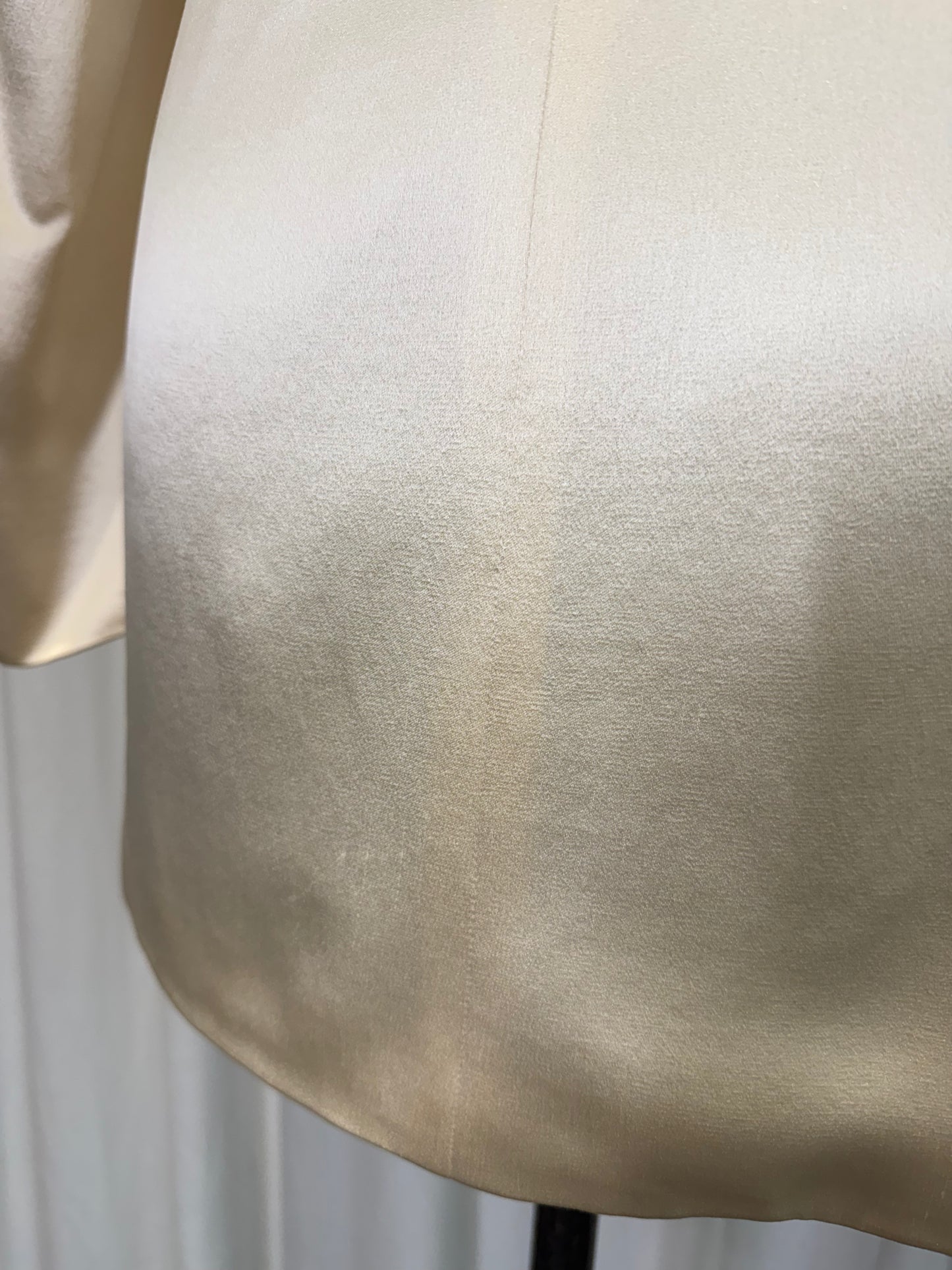 Calvin Klein 1990 Campaign White Silk Blazer