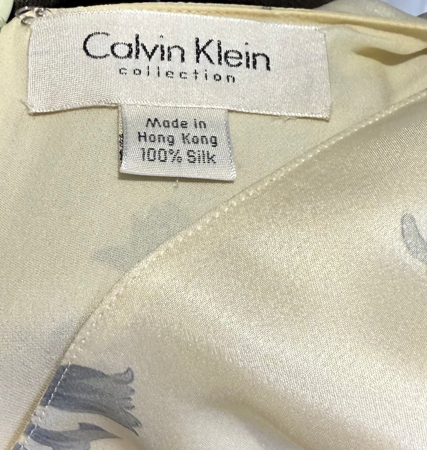 Calvin Klein Collection c.1992 Resort Silk Sun Dress