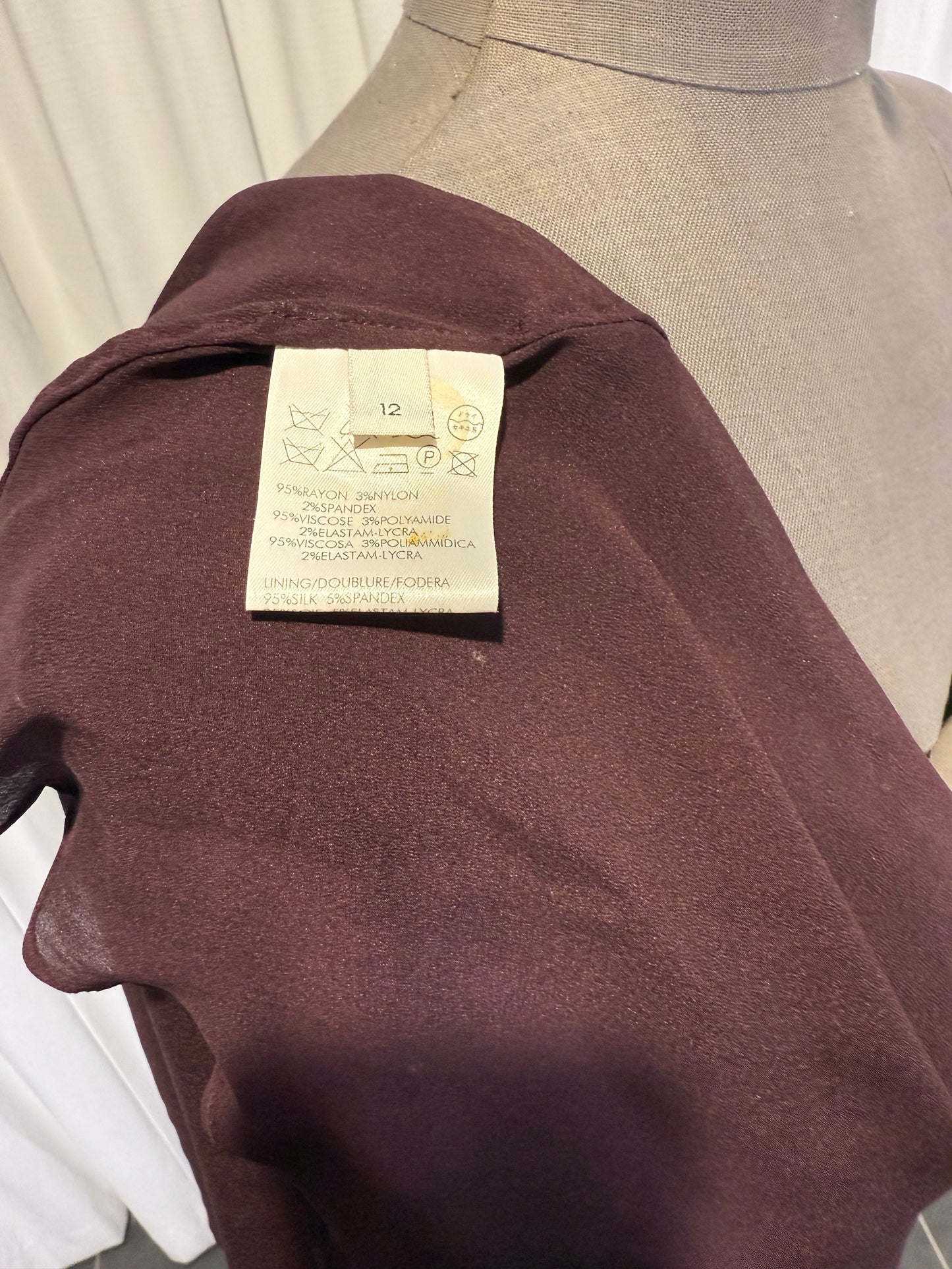 Calvin Klein Collection FW 2000 Chocolate Brown Runway Asymmetrical Dress