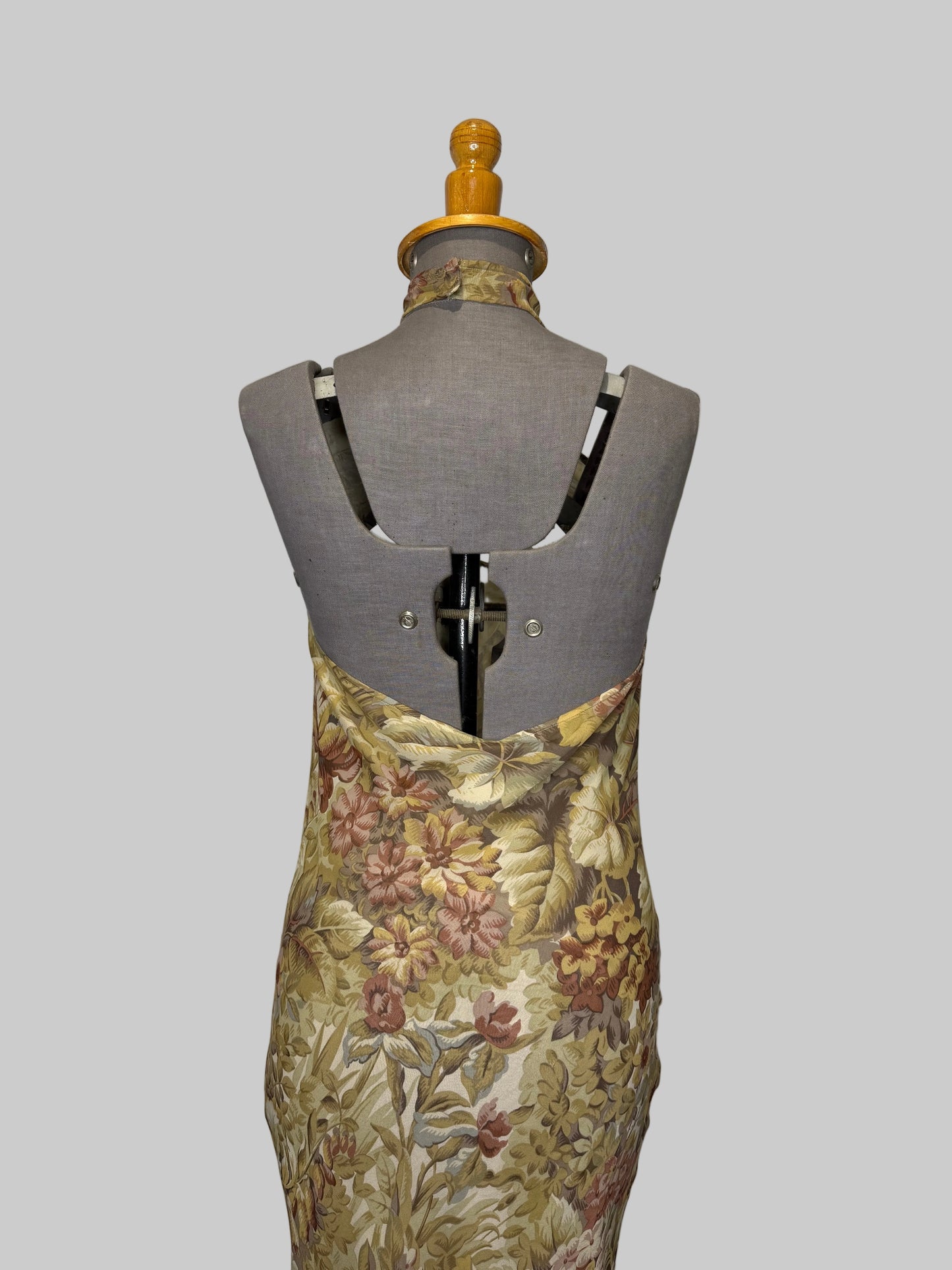 Calvin Klein Collection early 90s Silk Floral Dress, c. 1992