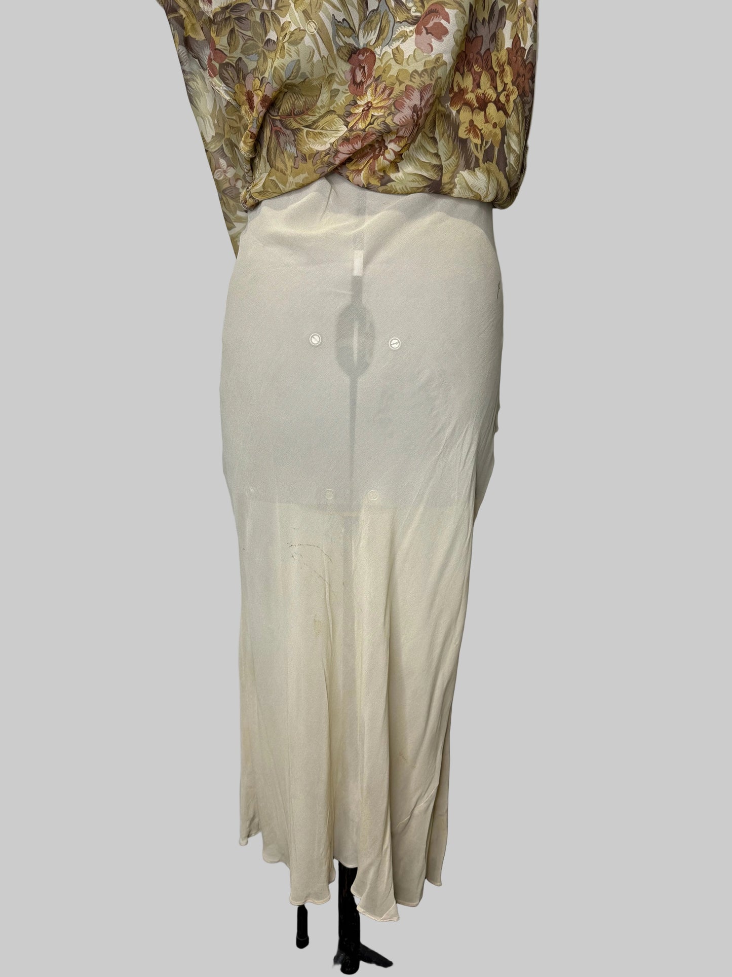 Calvin Klein Collection early 90s Silk Floral Dress, c. 1992