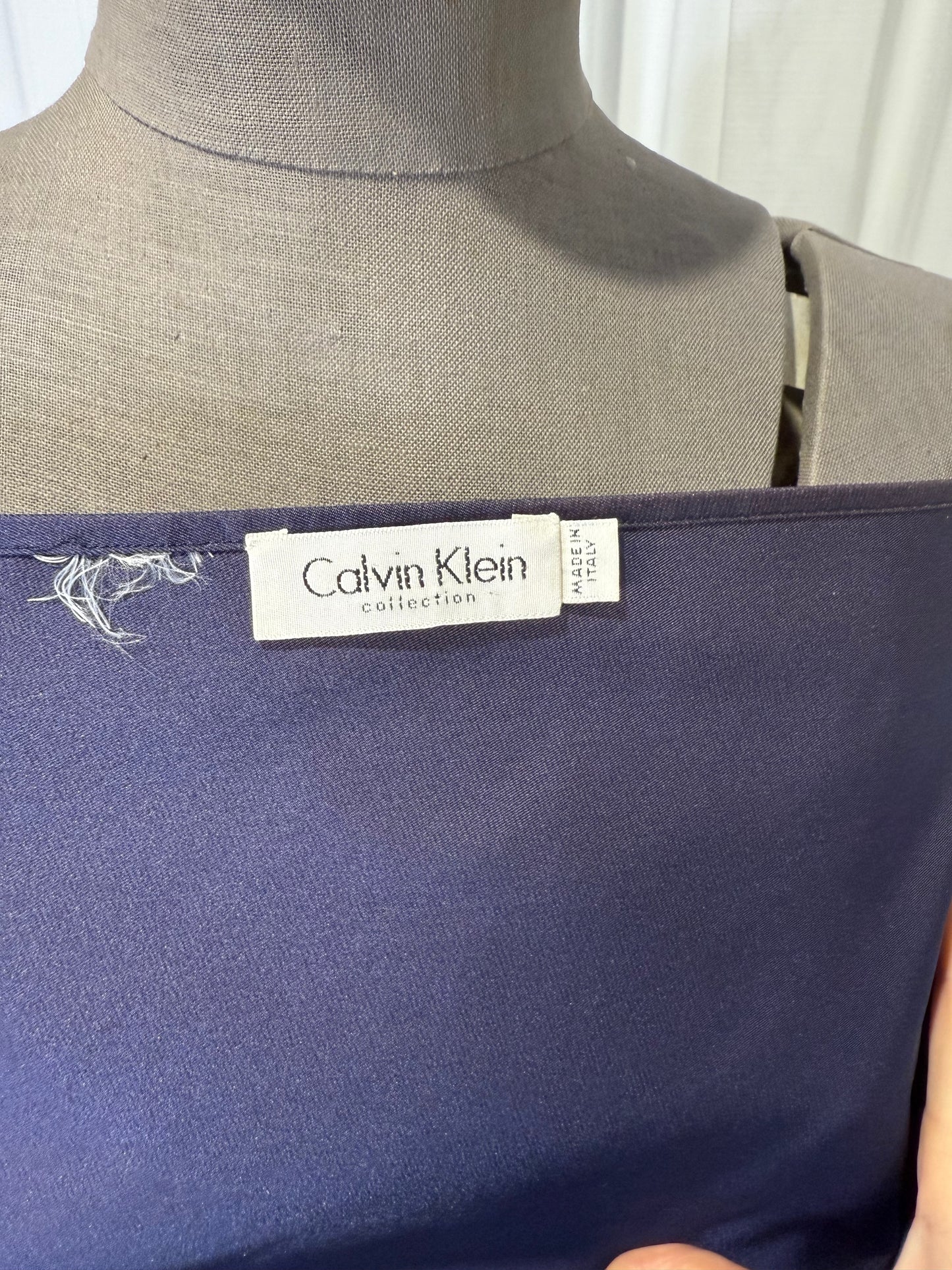Calvin Klein Collection Asymmetrical FW 1999 Purple Silk Skirt