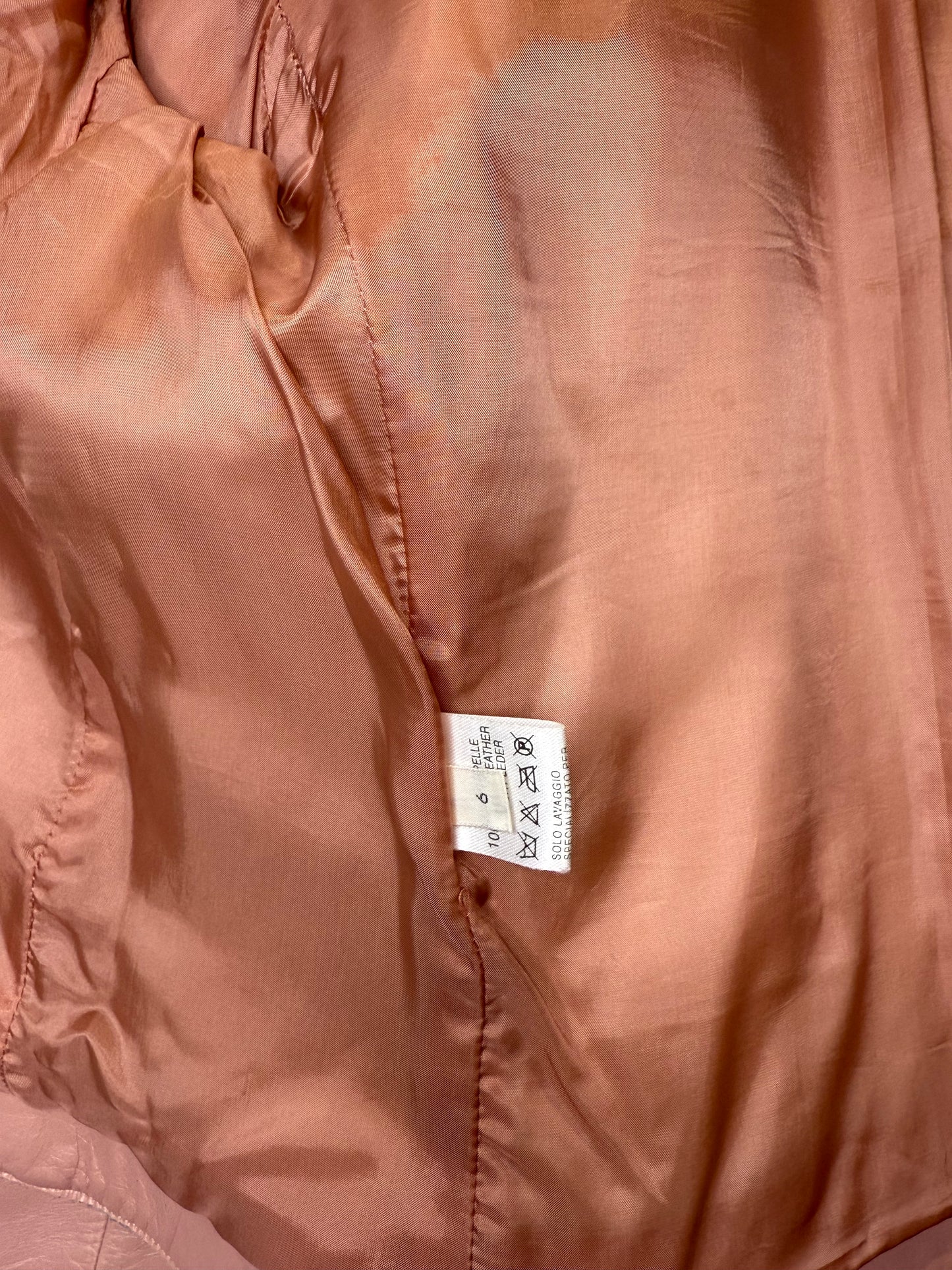 Calvin Klein Collection early 2000s Pink Leather Jacket