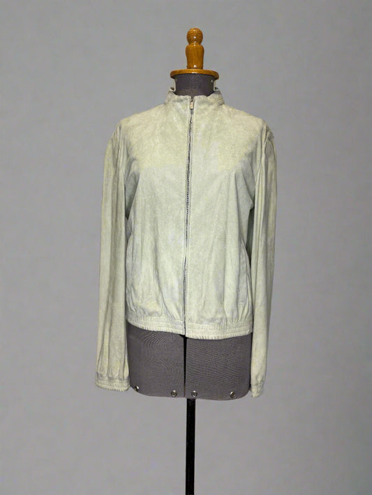 Calvin Klein Collection Mint Suede Jacket, late 90s, early 2000s