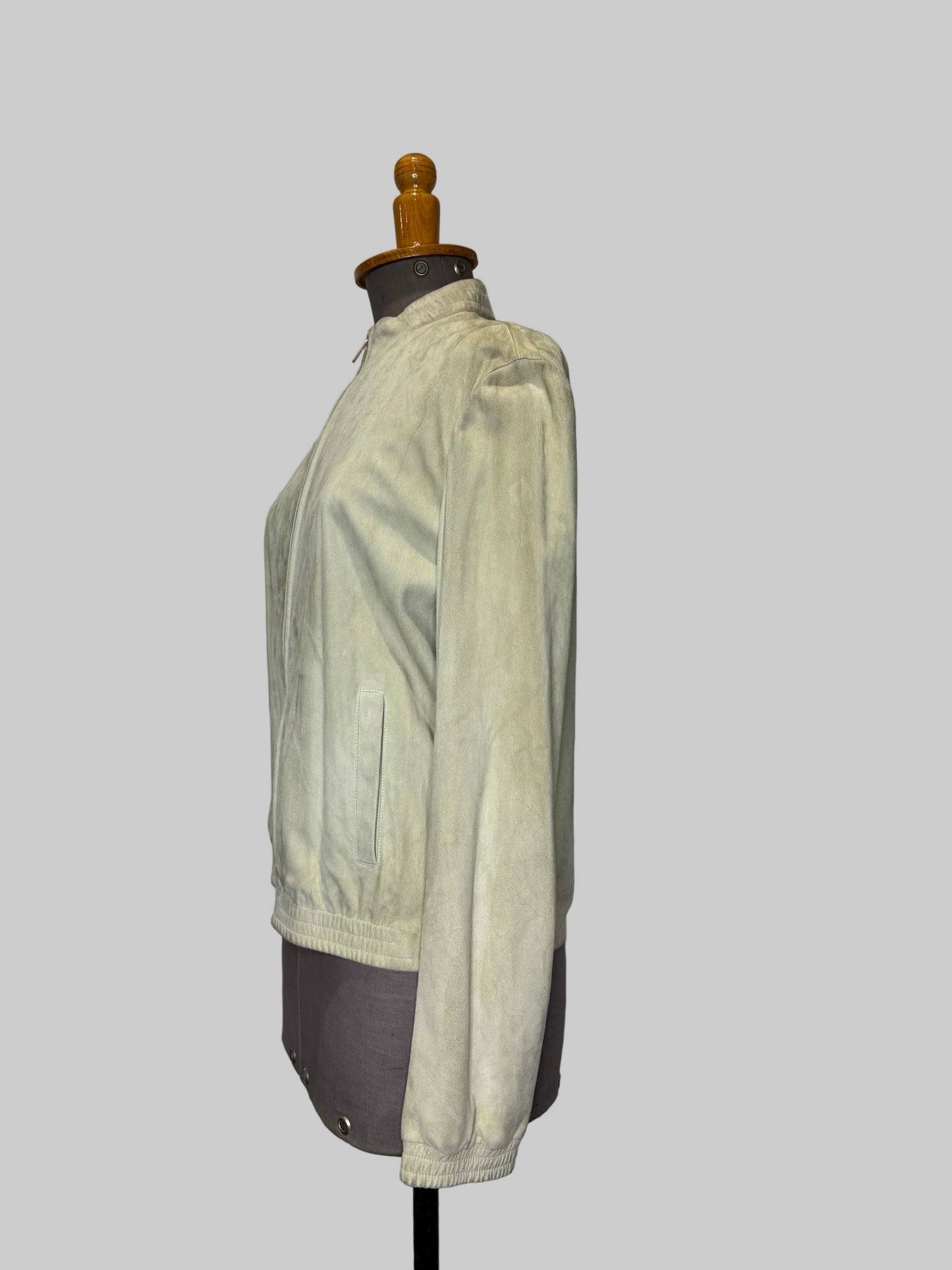 Calvin Klein Collection Mint Suede Jacket, late 90s, early 2000s