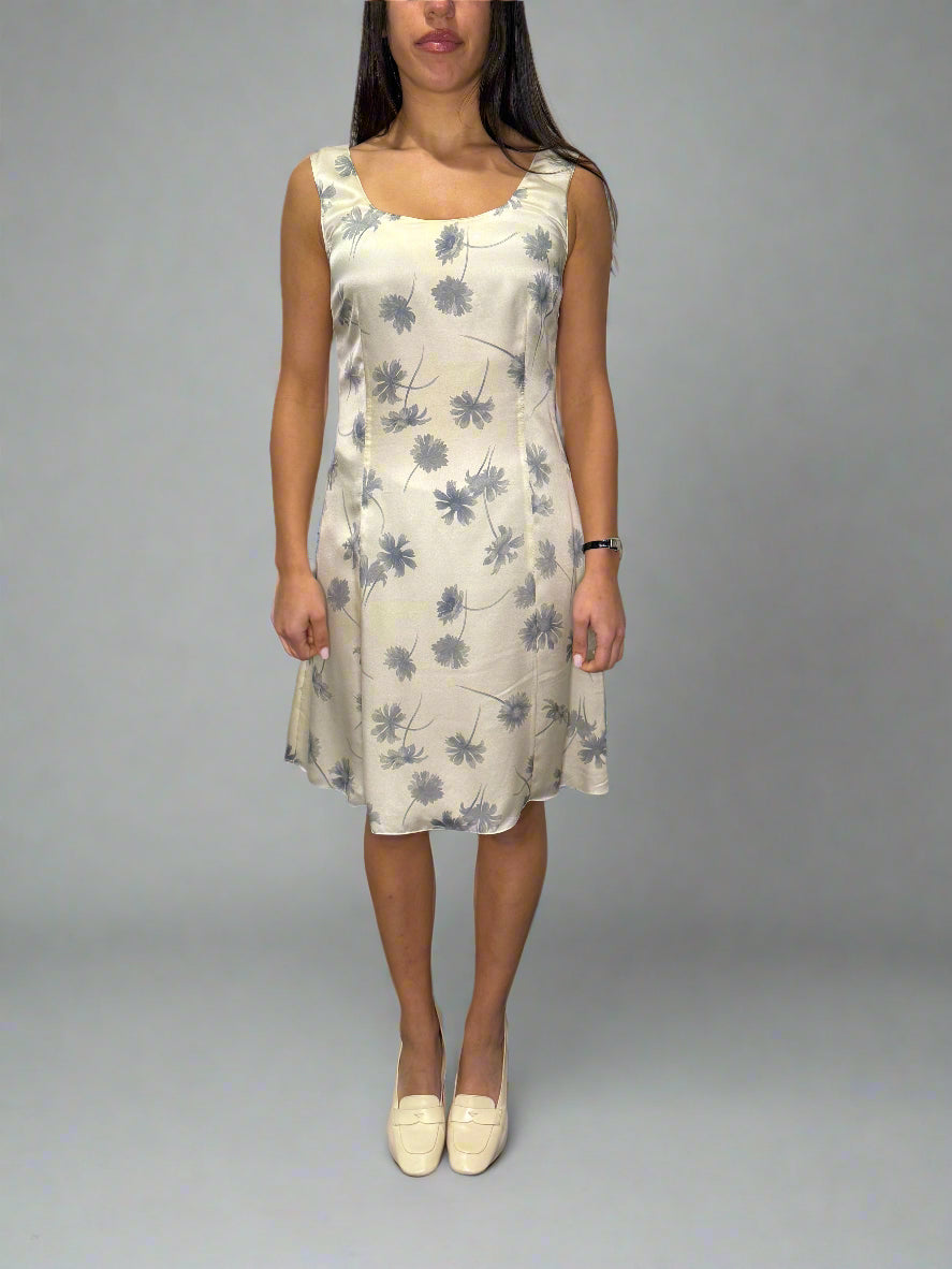 Calvin Klein Collection c.1992 Resort Silk Sun Dress