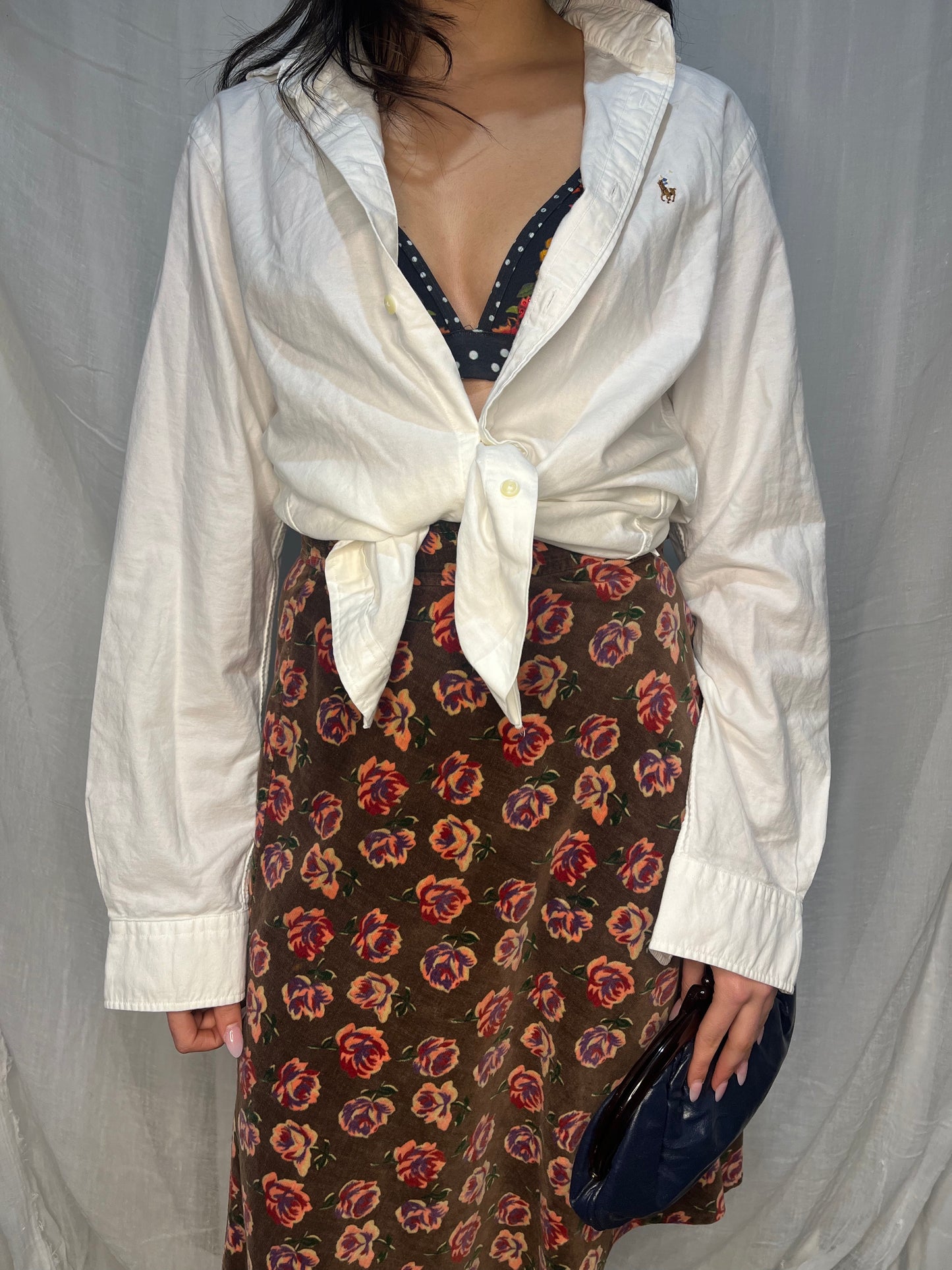 1970s Floral Skirt