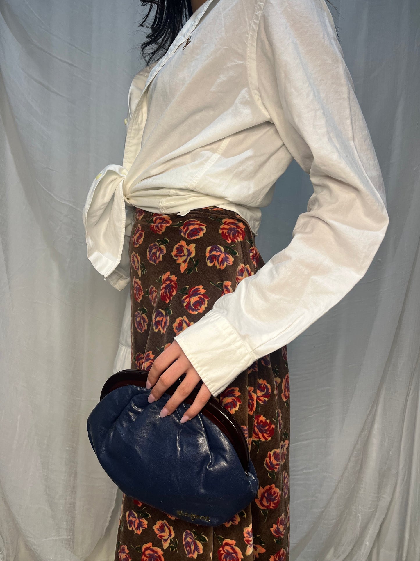 1970s Floral Skirt