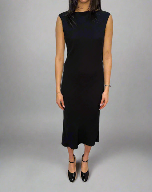 Calvin Klein Collection Silk Black Backless Dress