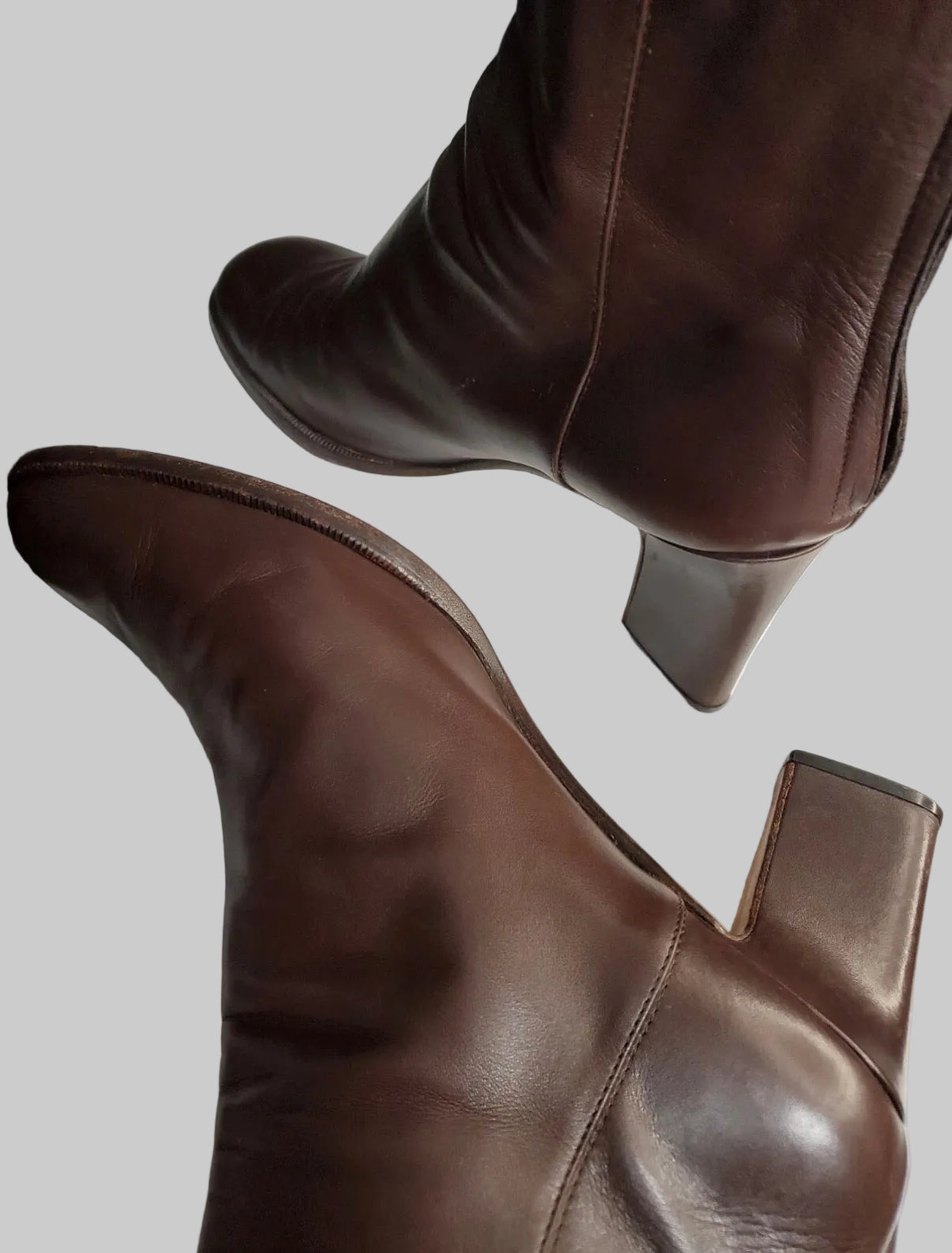 Calvin Klein Collection early/mid 1990s Brown heeled boots