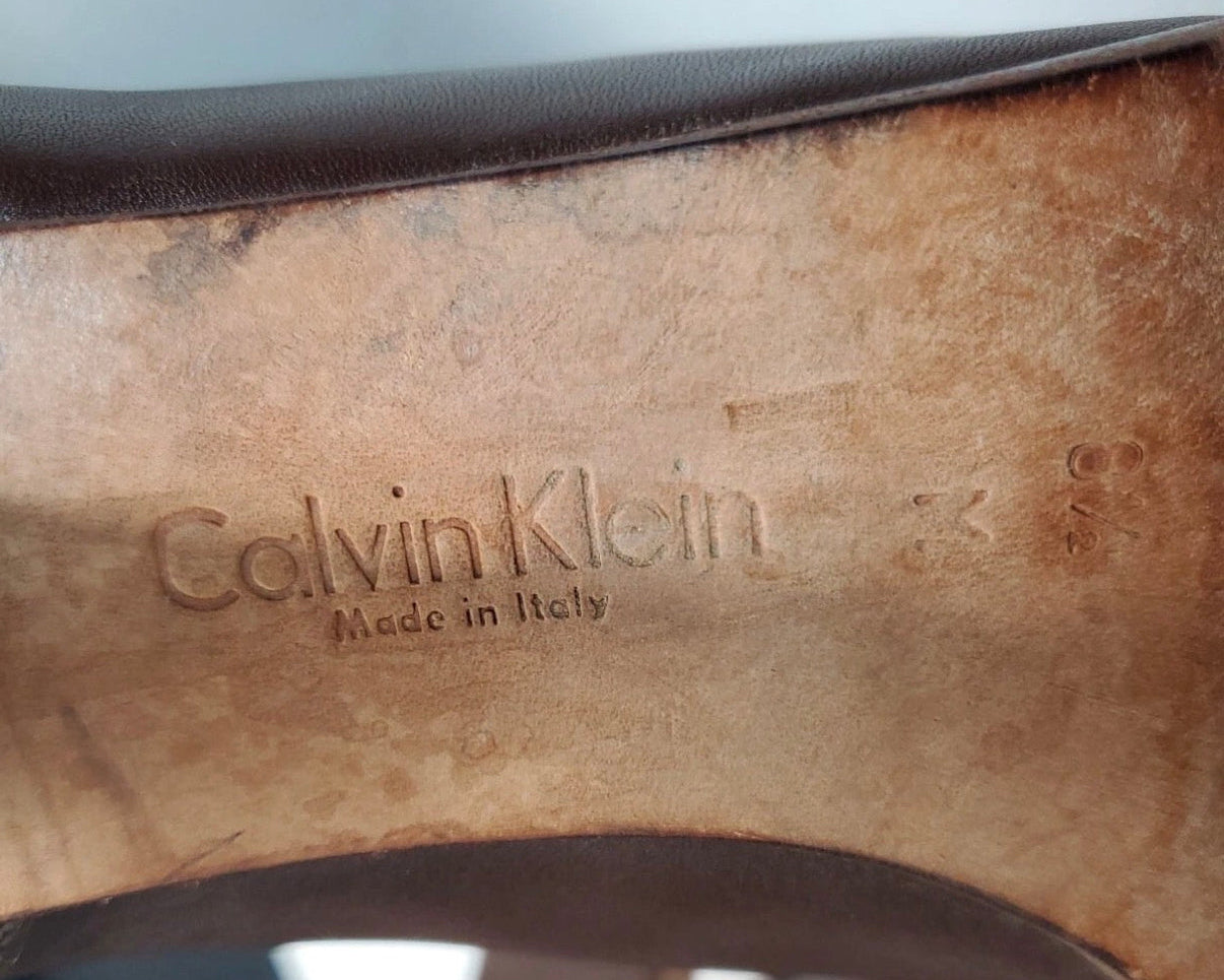 Calvin Klein Collection early/mid 1990s Brown heeled boots